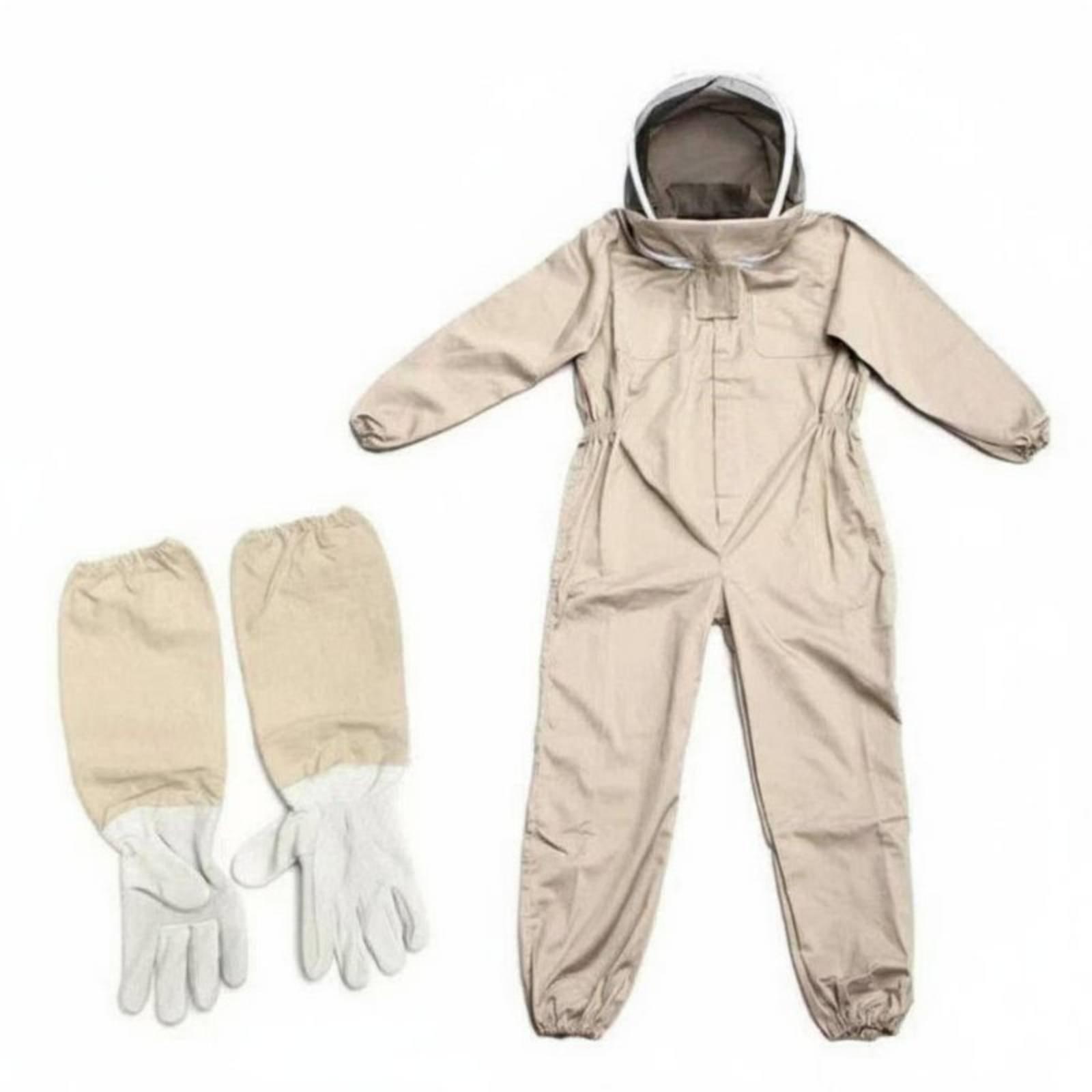 Includes Gloves Beekeeping Suit Set Breathable Mesh Full Body Beekeeper Suit Fencing Veil Hood for Beekeepers, Apiarists, Farm