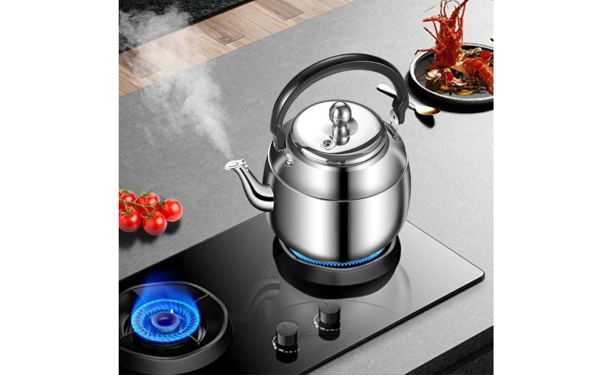 Whistling Tea Kettle Whistle Signal Stainless Steel Water Kettle for Restaurants