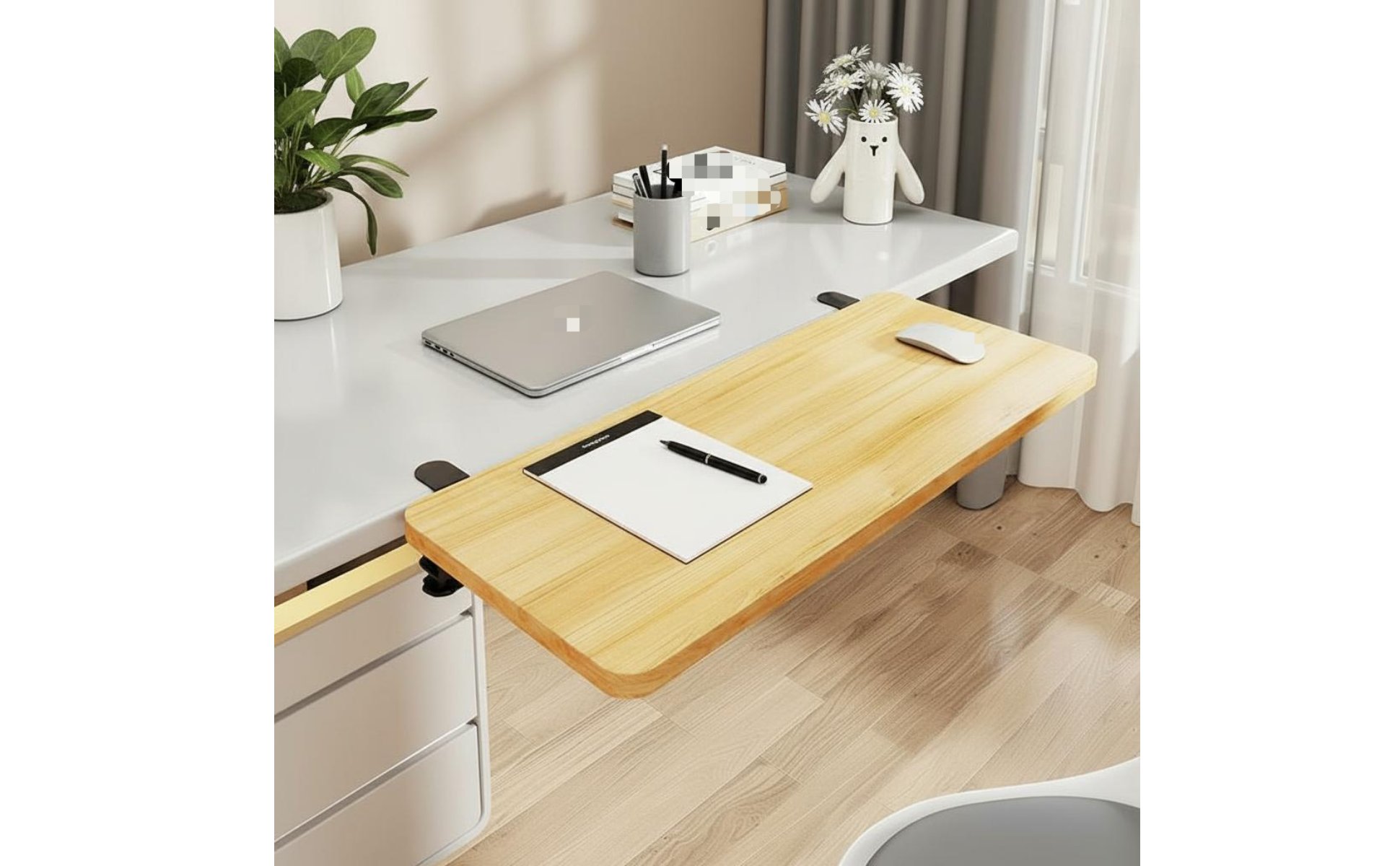 Foldable Desk Extension Board No Drilling Required for Gaming, Students, Gamers