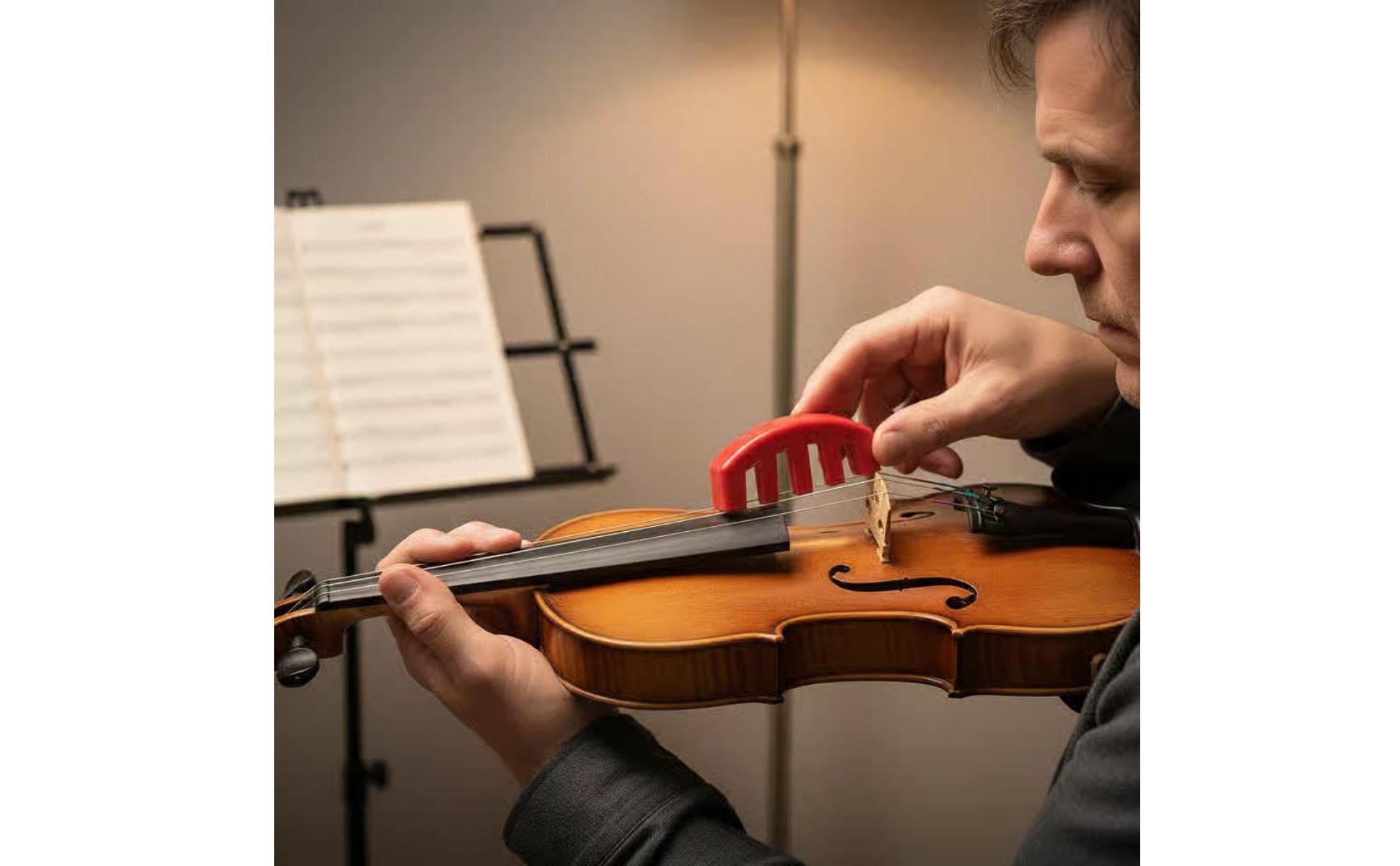 Übungsdämpfer Violine leise üben Geigendämpfer weiches Gummi für Anfänger
