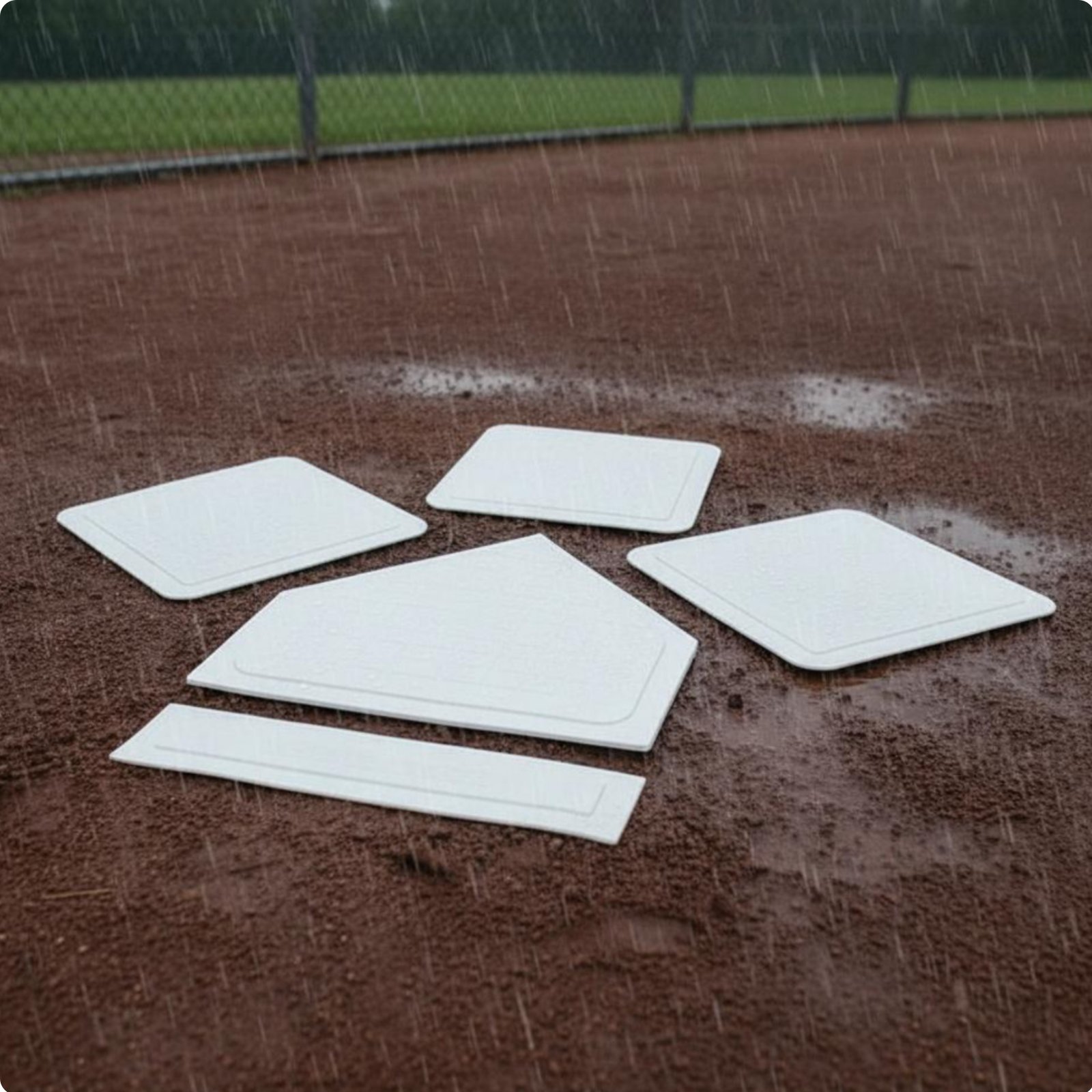 5 Stück Home-Plate-Set wasserdicht Baseball-Base-Set rutschfest für