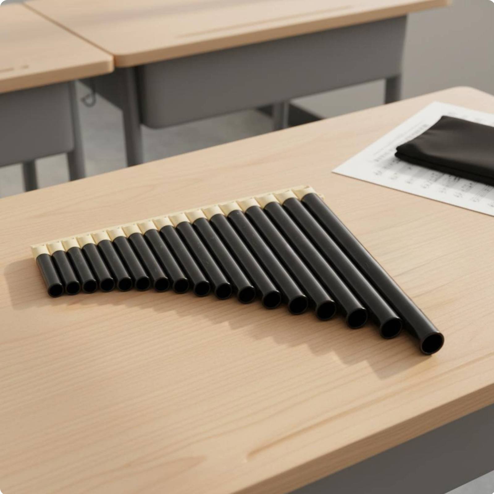 Pan Flute Easy to Learn 18 Pipe Flute Polished Mouthpiece for Students