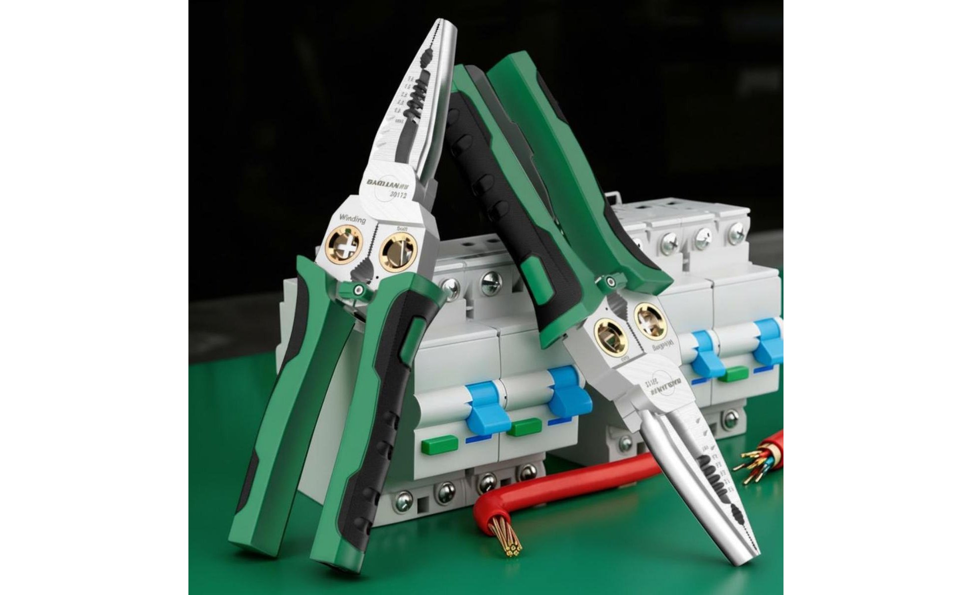 Abisolierzange mit Spannungsprüfer multifunktional Elektrikerzange