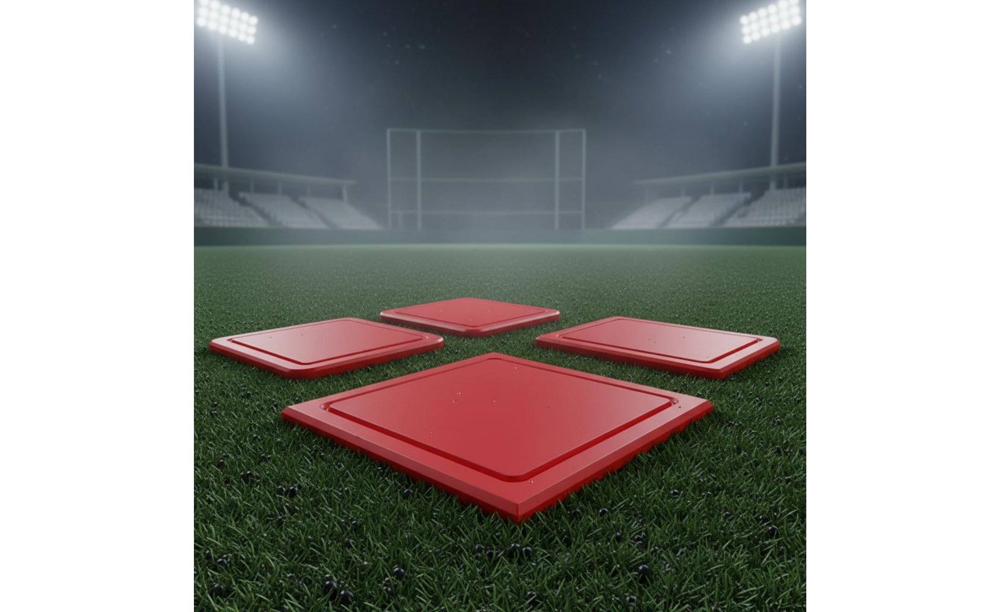 5 Stück Home-Plate-Set wasserdicht Baseball-Base-Set rutschfest für Baseballfeld