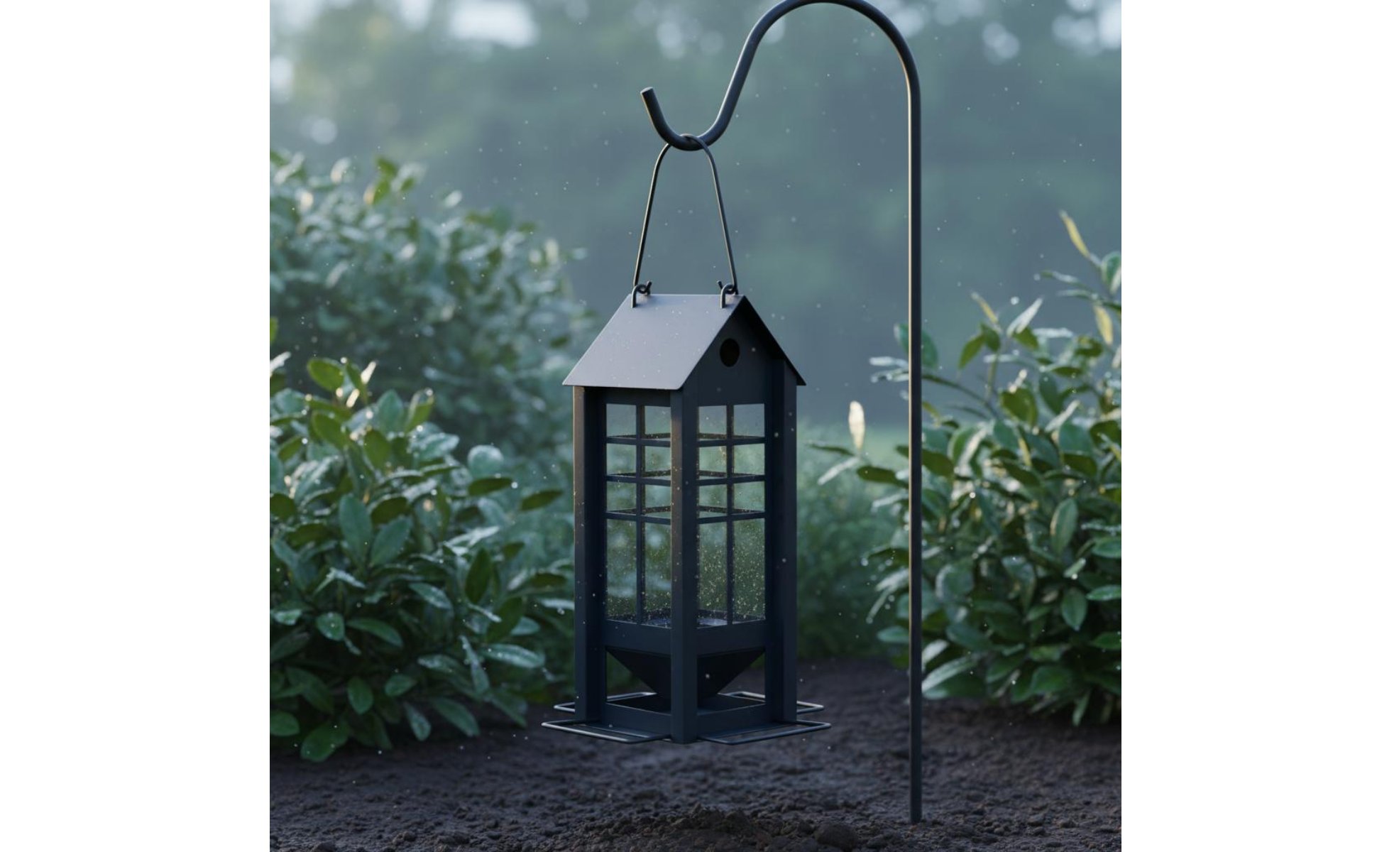 Metal House Bird Feeder Decorative Hanging Bird Feeder for Backyard, Gardeners