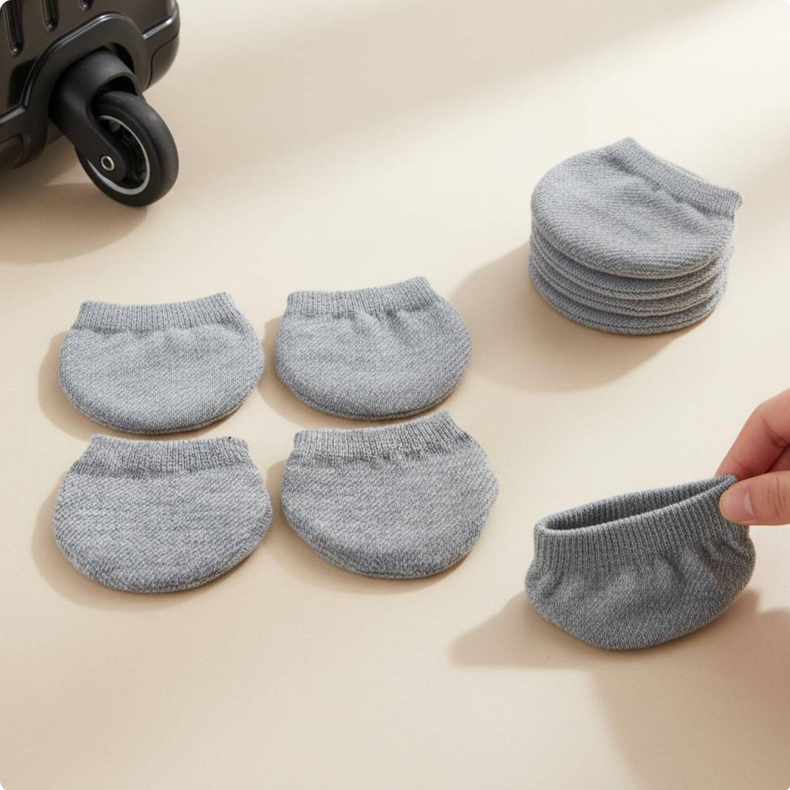 Luggage Wheel Cover Multi-Purpose Knitted Caster Protector Noise Reducing