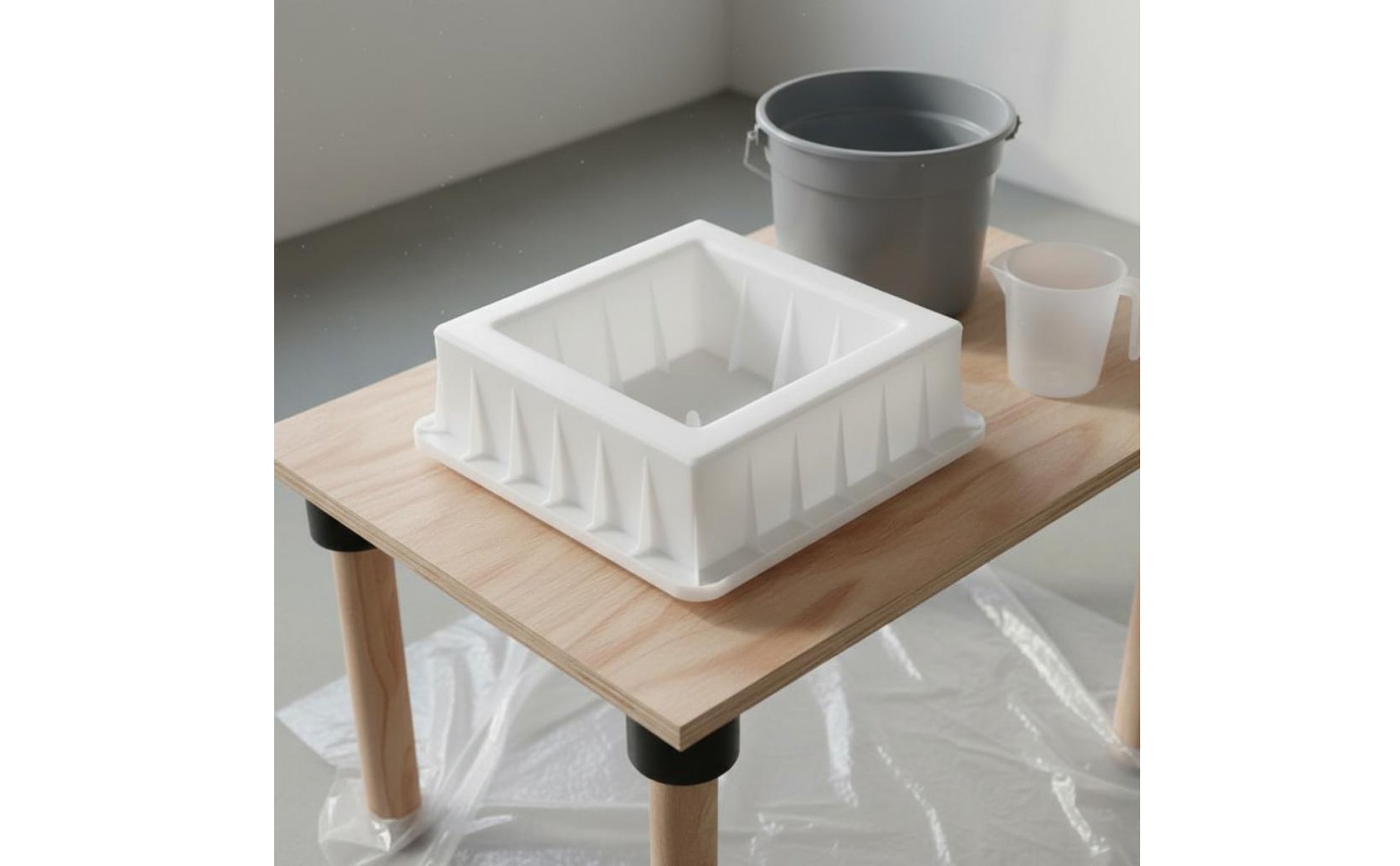 Hollow Block Form Easy to Demold Plastic Cement Brick Form Reusable for Walkway