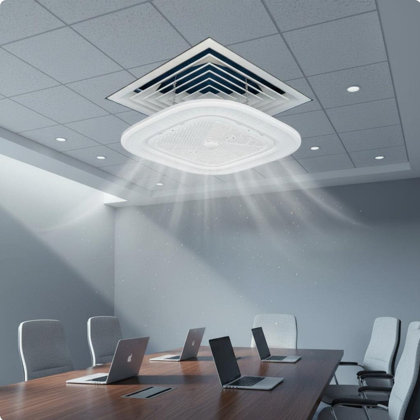 Central AC Wind Deflector Eco-Friendly Material Square Ceiling Vent Baffle