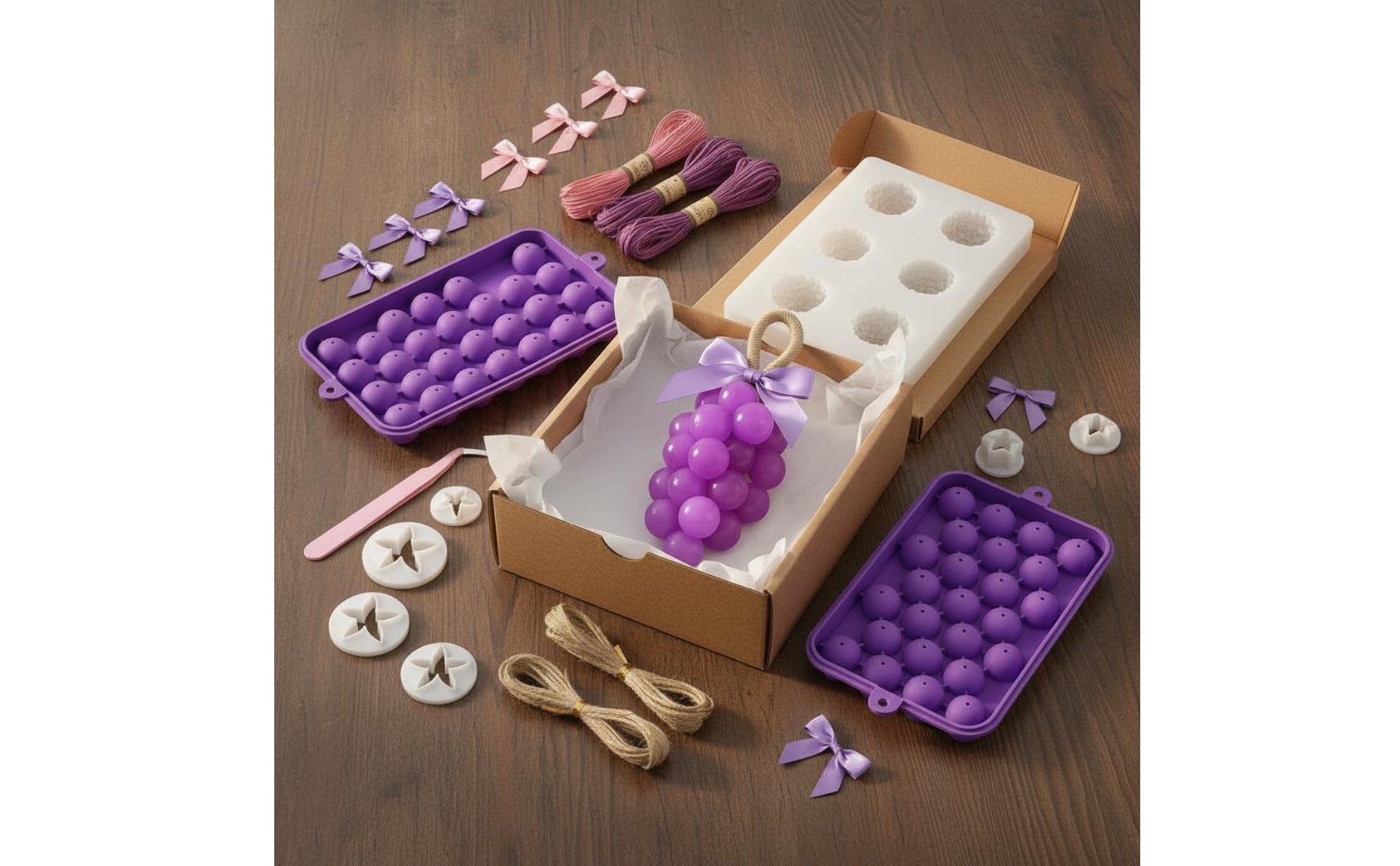 Fruit Soap Making Kit 3D Molds DIY Fruit Soap Craft Kit for Parties, Crafters