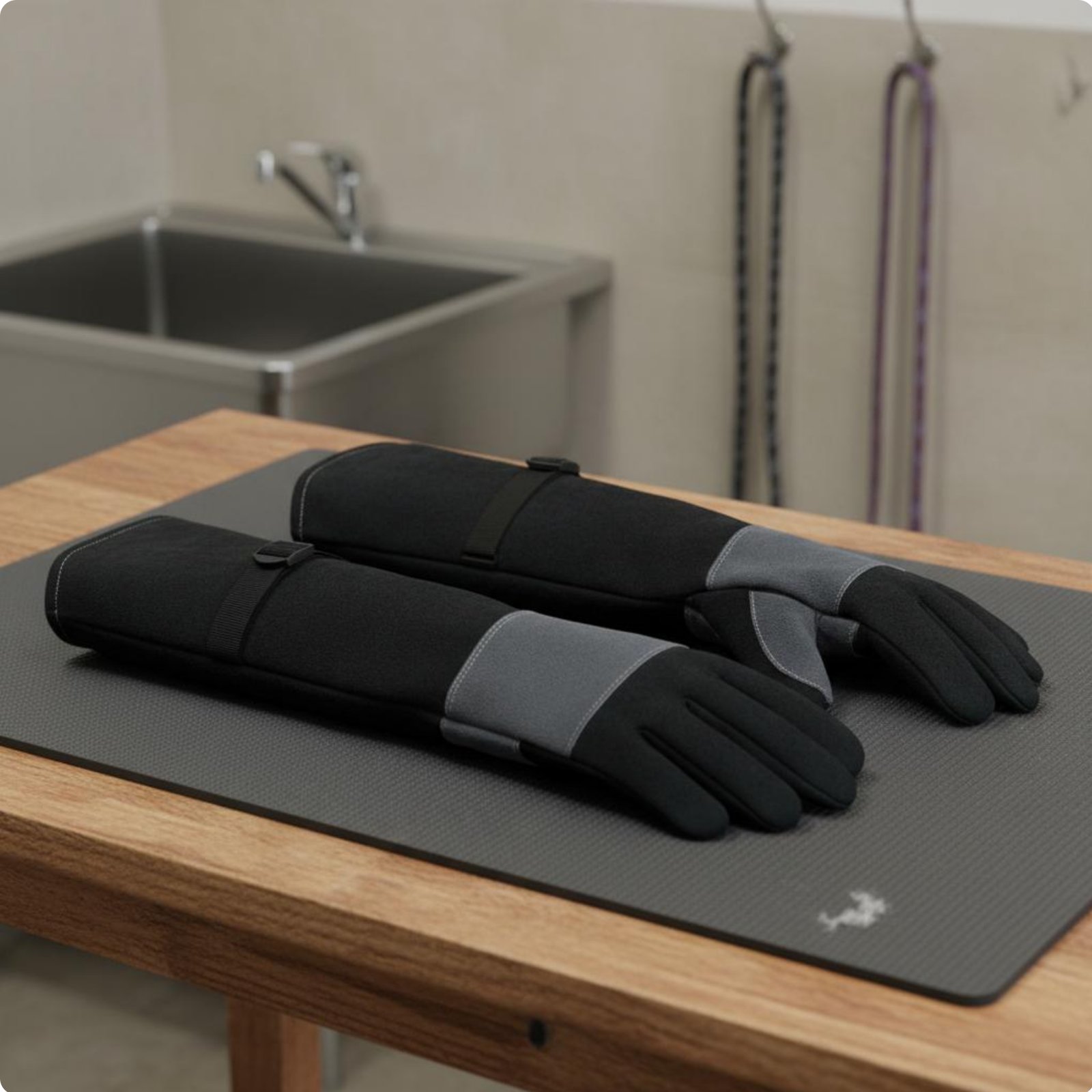 Chew Proof Gloves Heavy Duty Long Leather Gauntlet Gloves for Metalworking