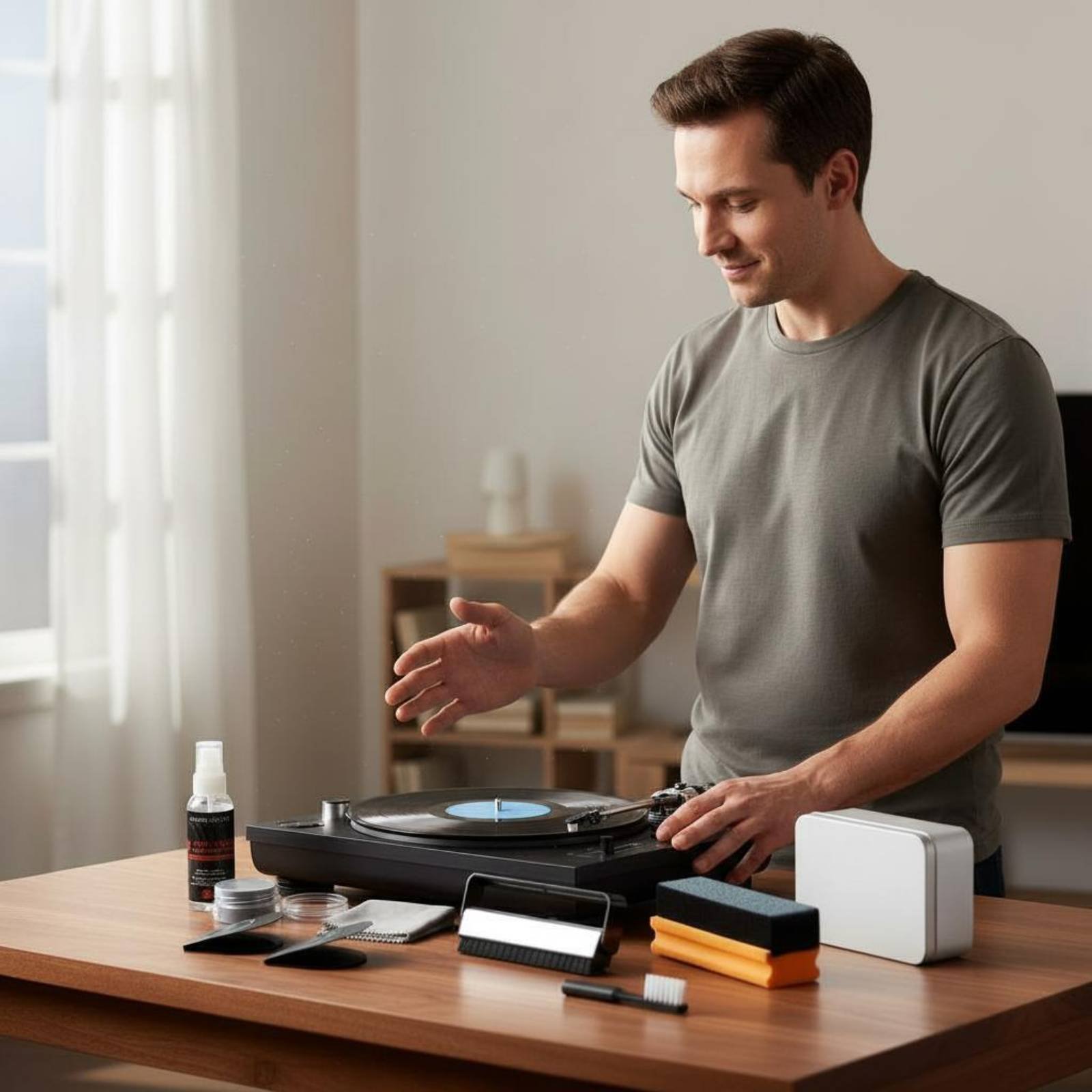 Schallplatten Reinigungsset antistatisch Vinyl Reinigungsset für DJs, - Produktbild 6