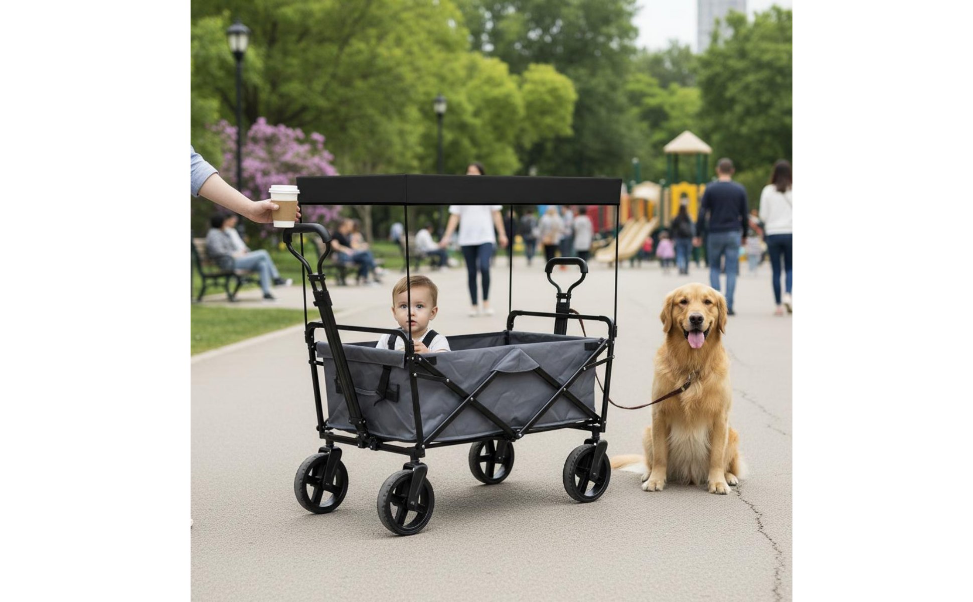 Accessoire de Chariot Protection Solaire pour Extérieur, Pique-Nique, Enfants