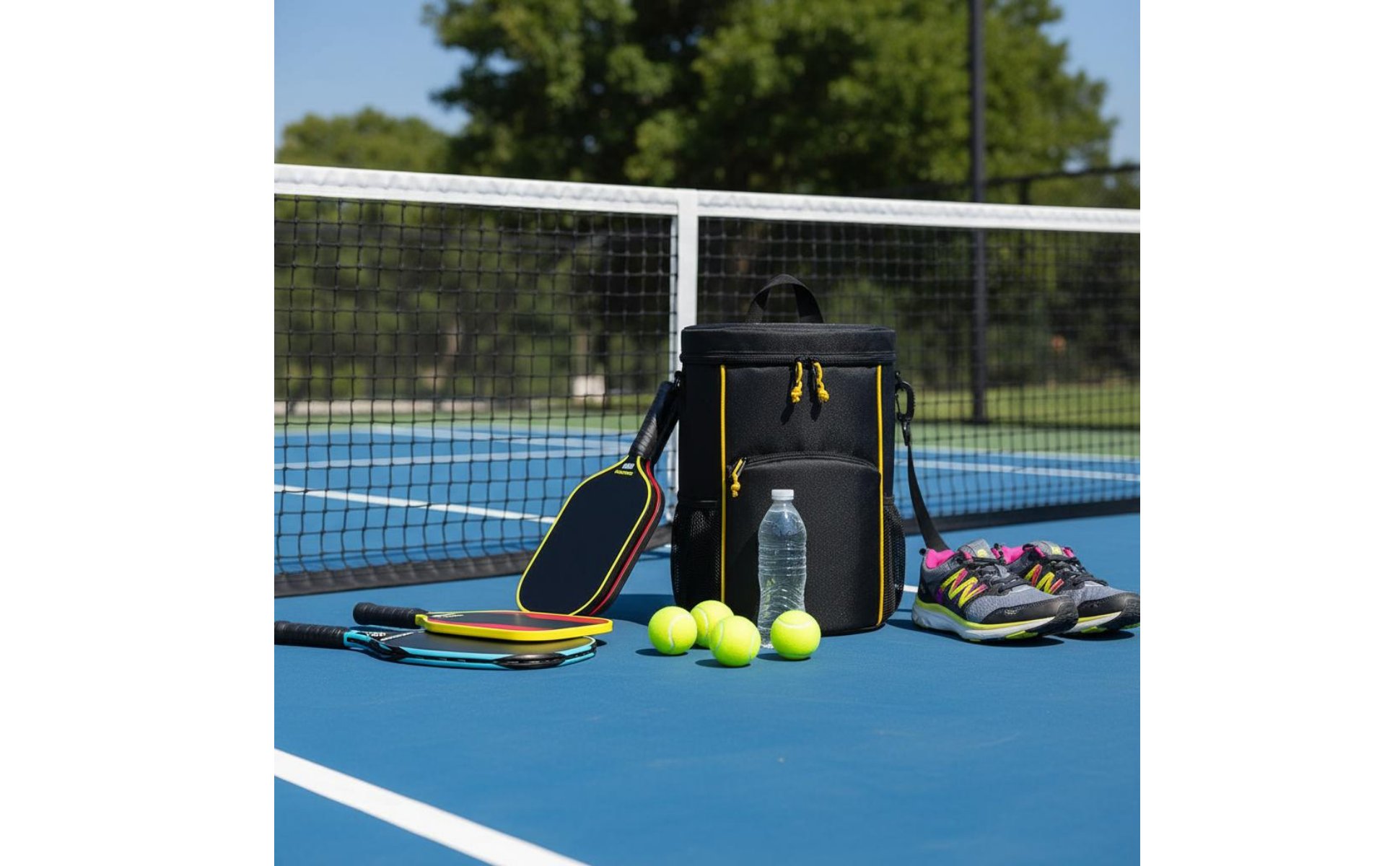Pickleball Bag Large Capacity Tennis Ball Holder Portable for Training, Coaches