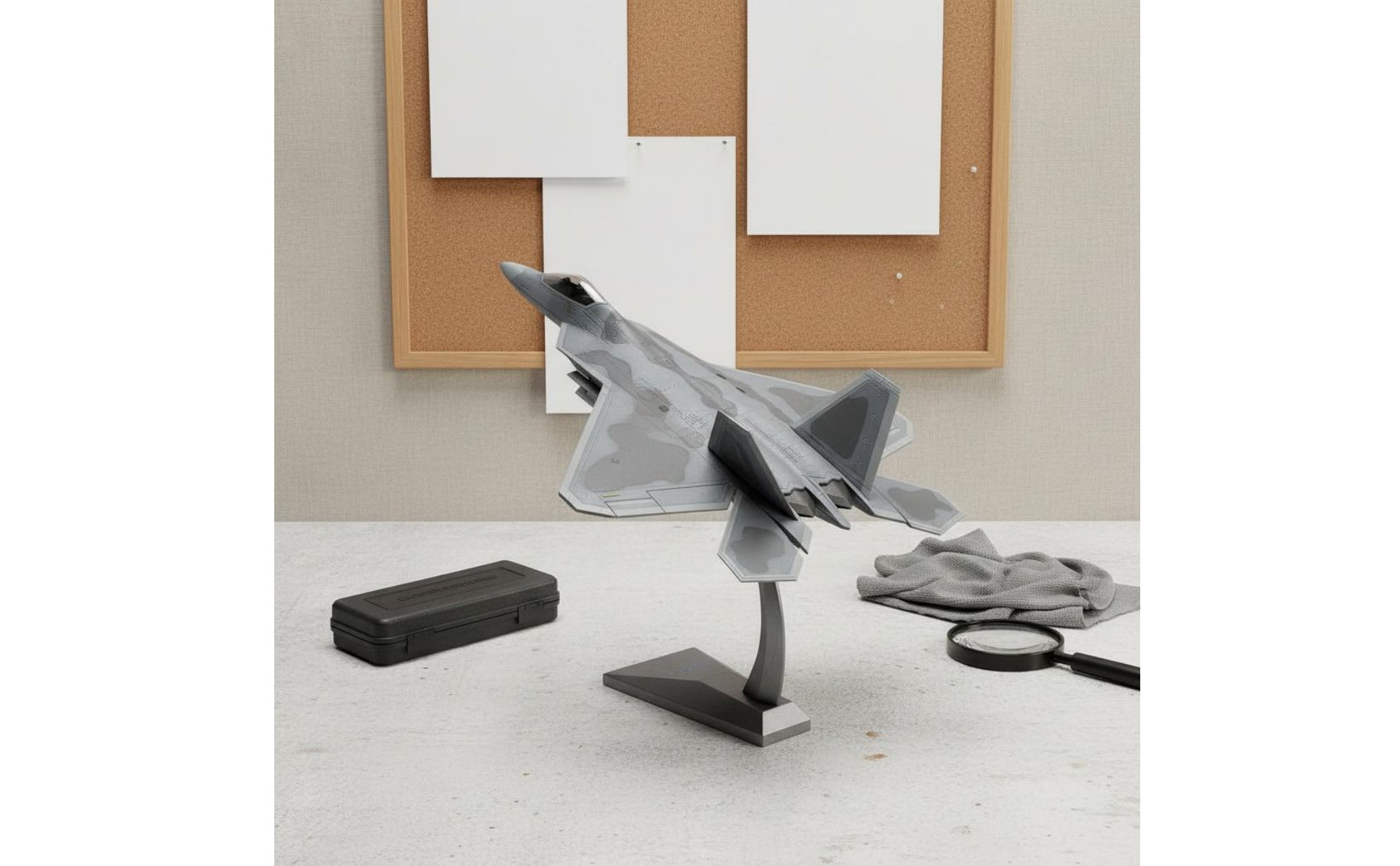 1:72 Scale F-22 Model High Simulation Alloy F-22 Fighter Jet for Desk, Office