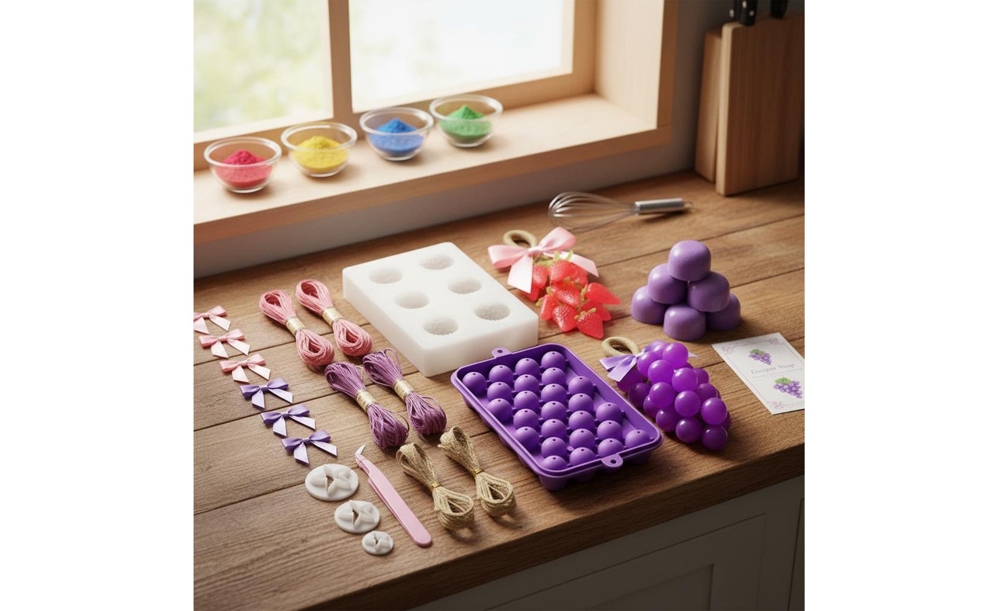 Fruit Soap Making Kit 3D Molds DIY Fruit Soap Craft Kit for Parties, Crafters