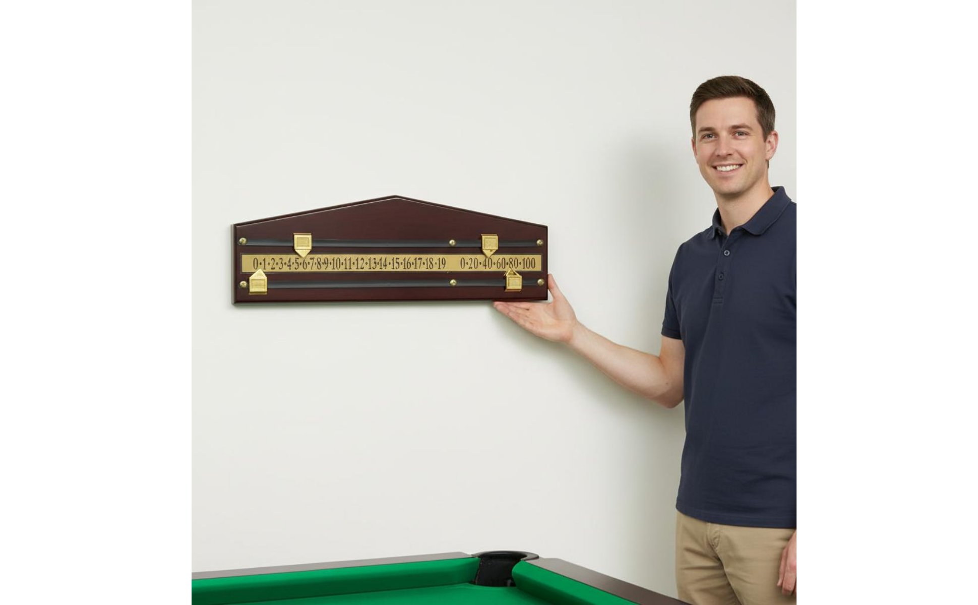 Wooden Snooker Scorer Solid Wood Snooker Scoreboard Easy Slide Pointers for Pub