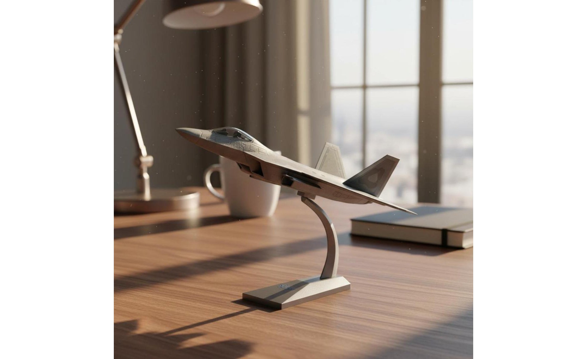 1:72 Scale F-22 Model High Simulation Alloy F-22 Fighter Jet for Desk, Office