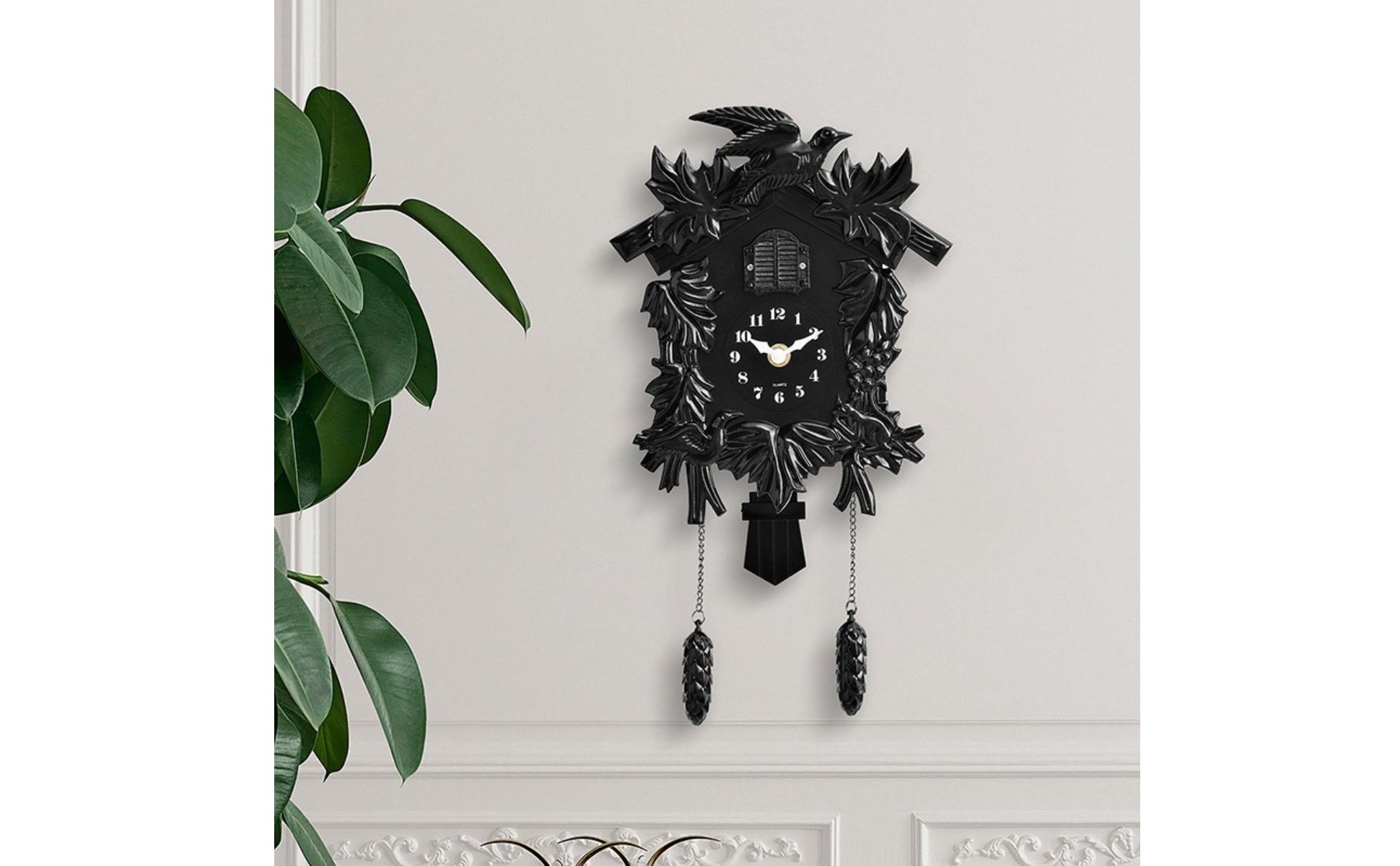 Cuckoo Clock Distressed Finish Retro Cuckoo Clock Pinecone Pendulum for Children