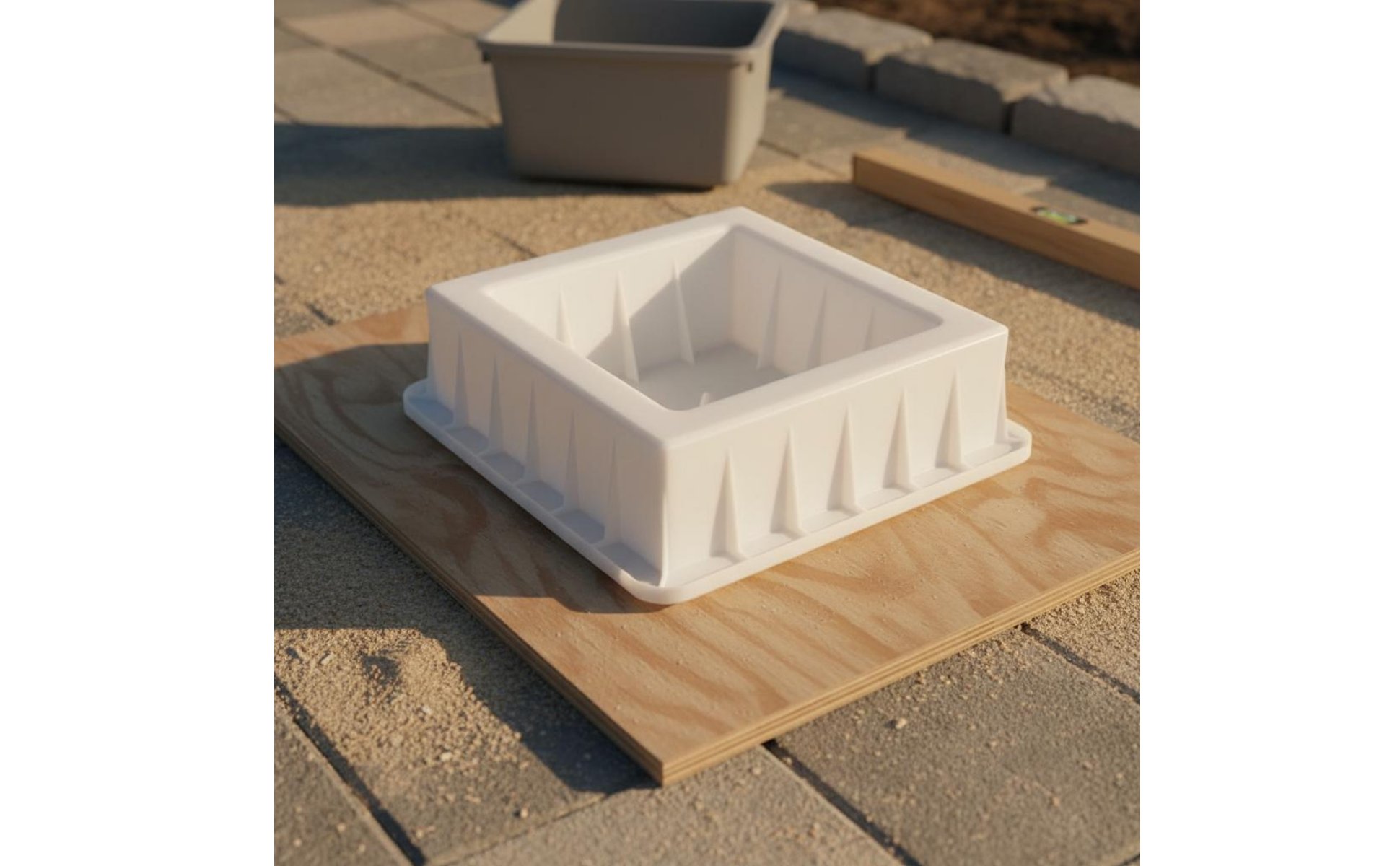 Hollow Block Form Easy to Demold Plastic Cement Brick Form Reusable for Walkway