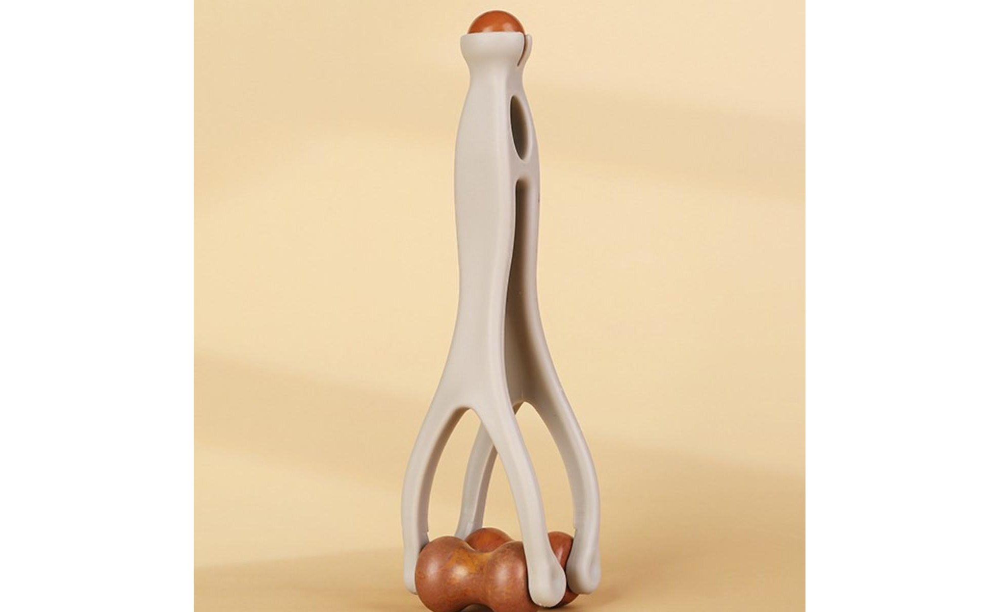 Wooden Cylinder Massage Grip Sturdy Wood Rollers Finger Acupressure Tool