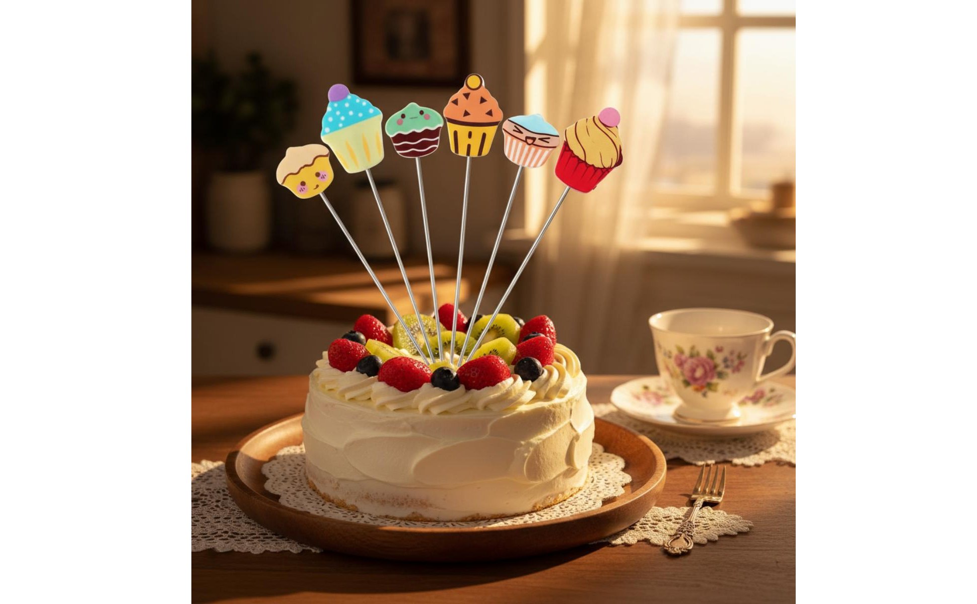 6 Pieces Cake Tester Stick Reusable Stainless Steel Cake Tester for Bakers