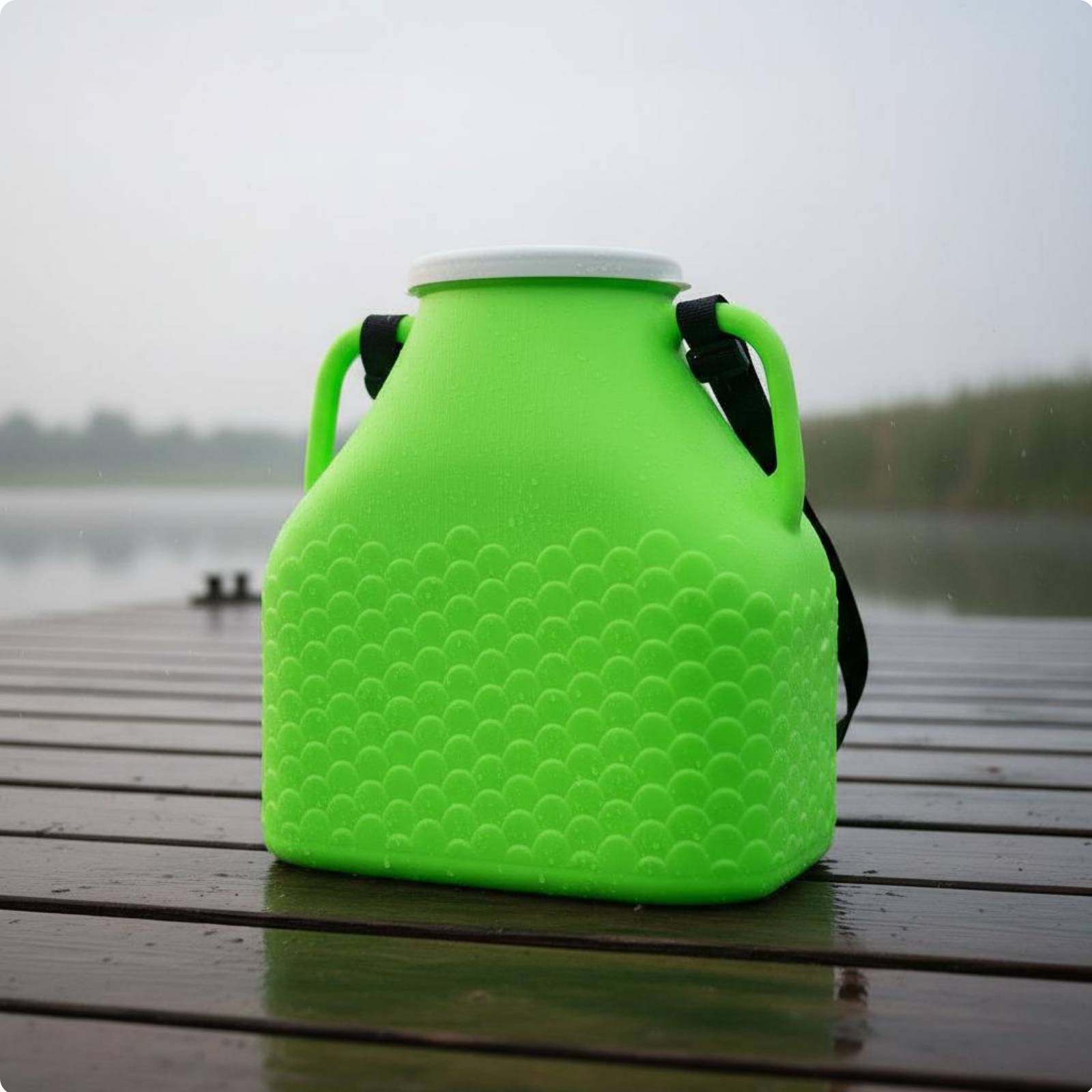 Live Catch Pail Large Capacity Anti-Tip Fishing Pail Ergonomic Handle