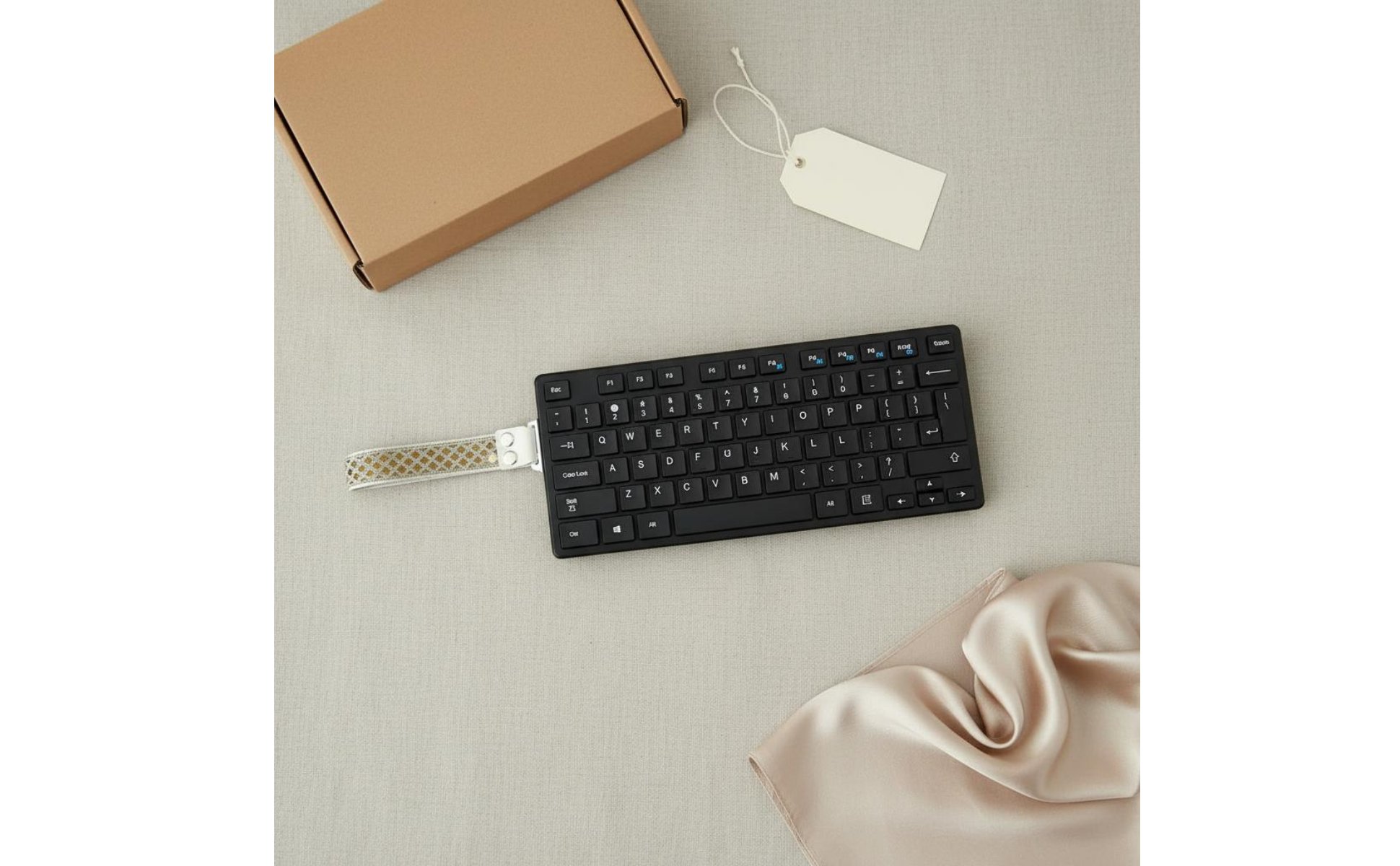 Dragonne Décorative Clavier Design Floral Ruban Clavier à Cristal pour Joueurs