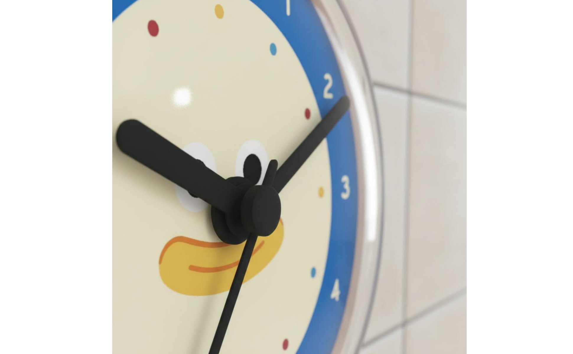 Cute Duck Clock Cartoon Design Waterproof Bathroom Clock Fog-Proof for Bedroom