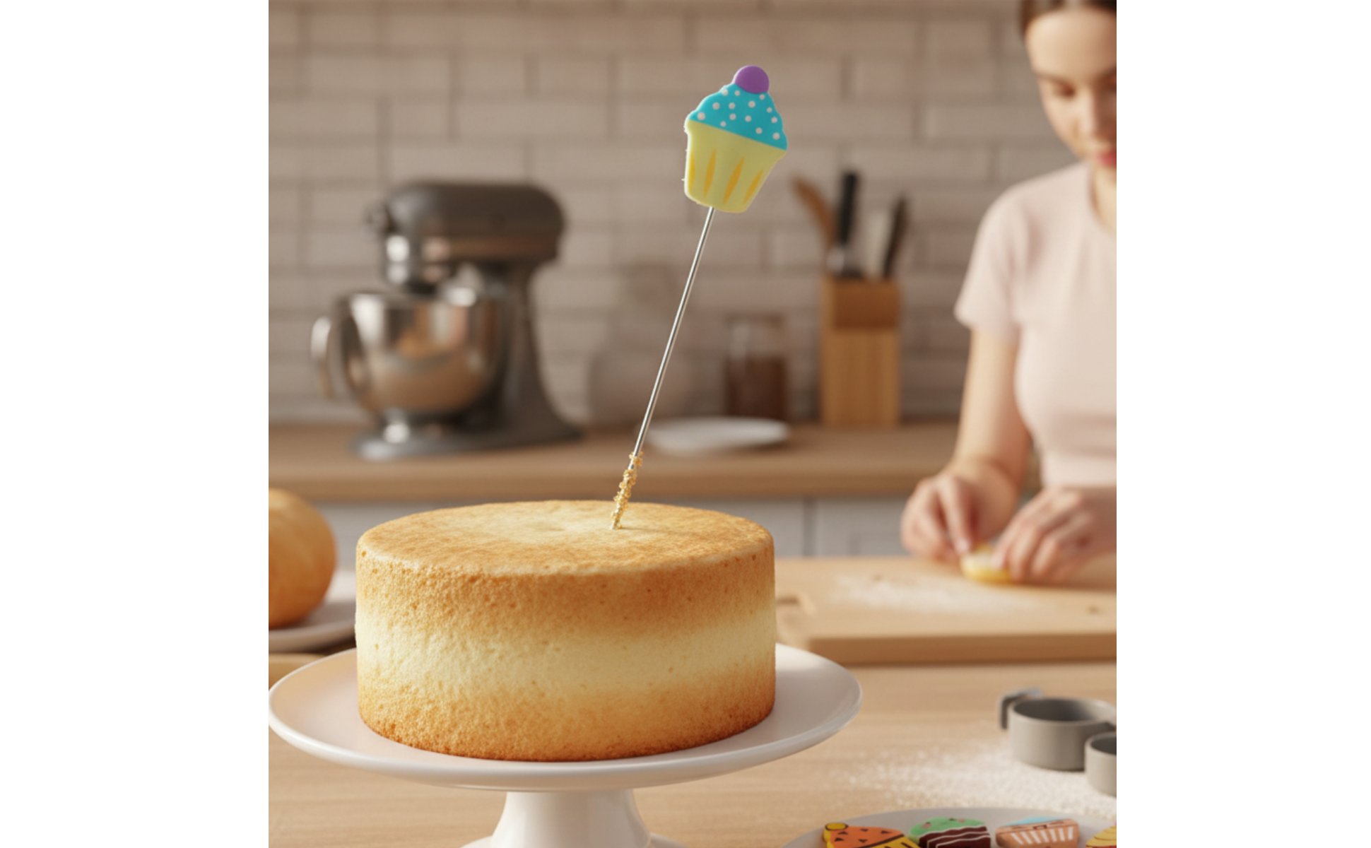 6 Pieces Cake Tester Stick Reusable Stainless Steel Cake Tester for Bakers