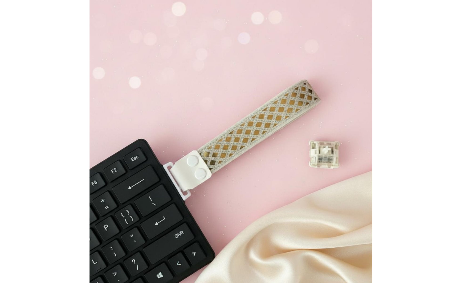 Dragonne Décorative Clavier Design Floral Ruban Clavier à Cristal pour Joueurs