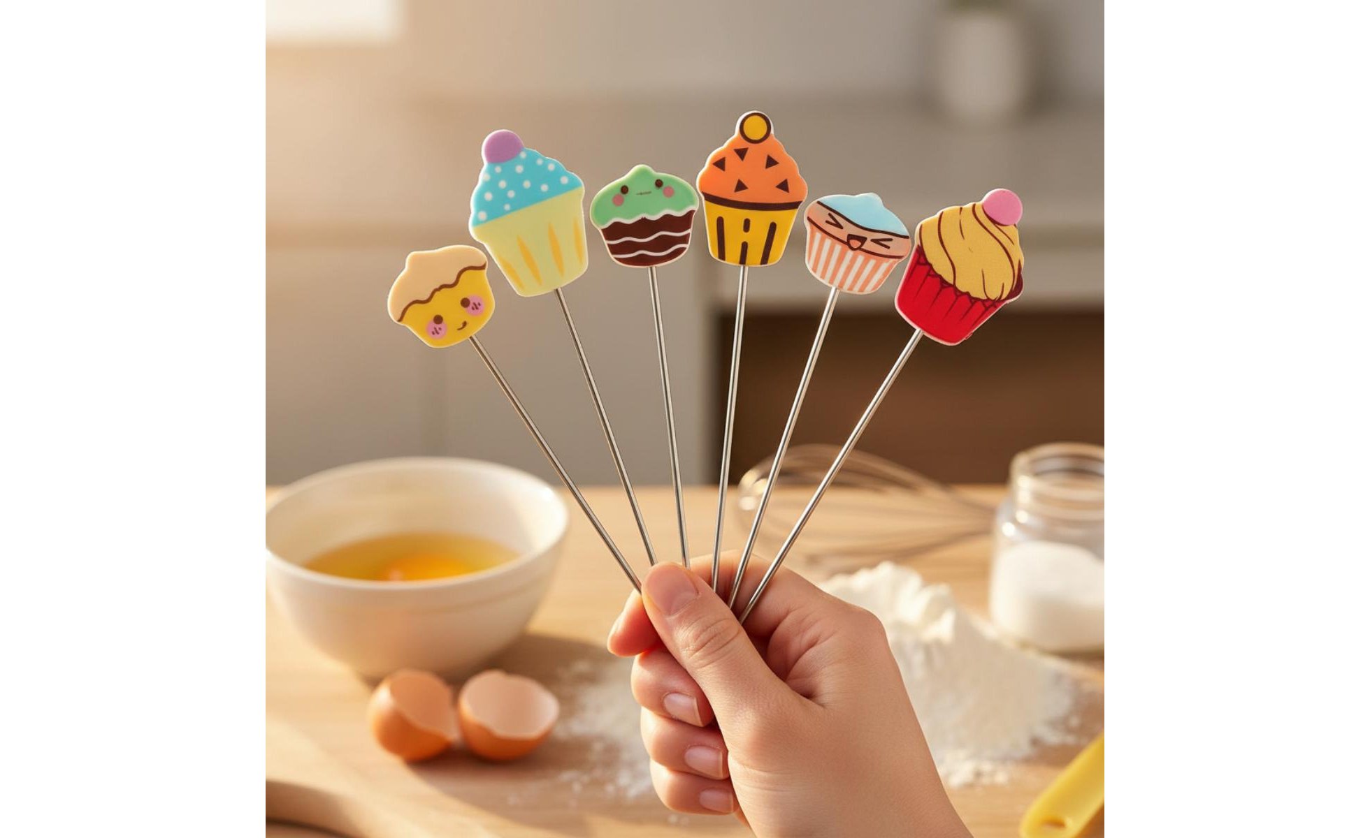 6 Pieces Cake Tester Stick Reusable Stainless Steel Cake Tester for Bakers