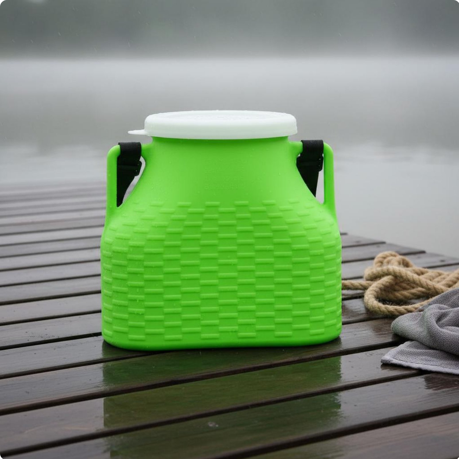 Live Catch Pail Large Capacity Stable Fishing Tackle Box Ergonomic Handle