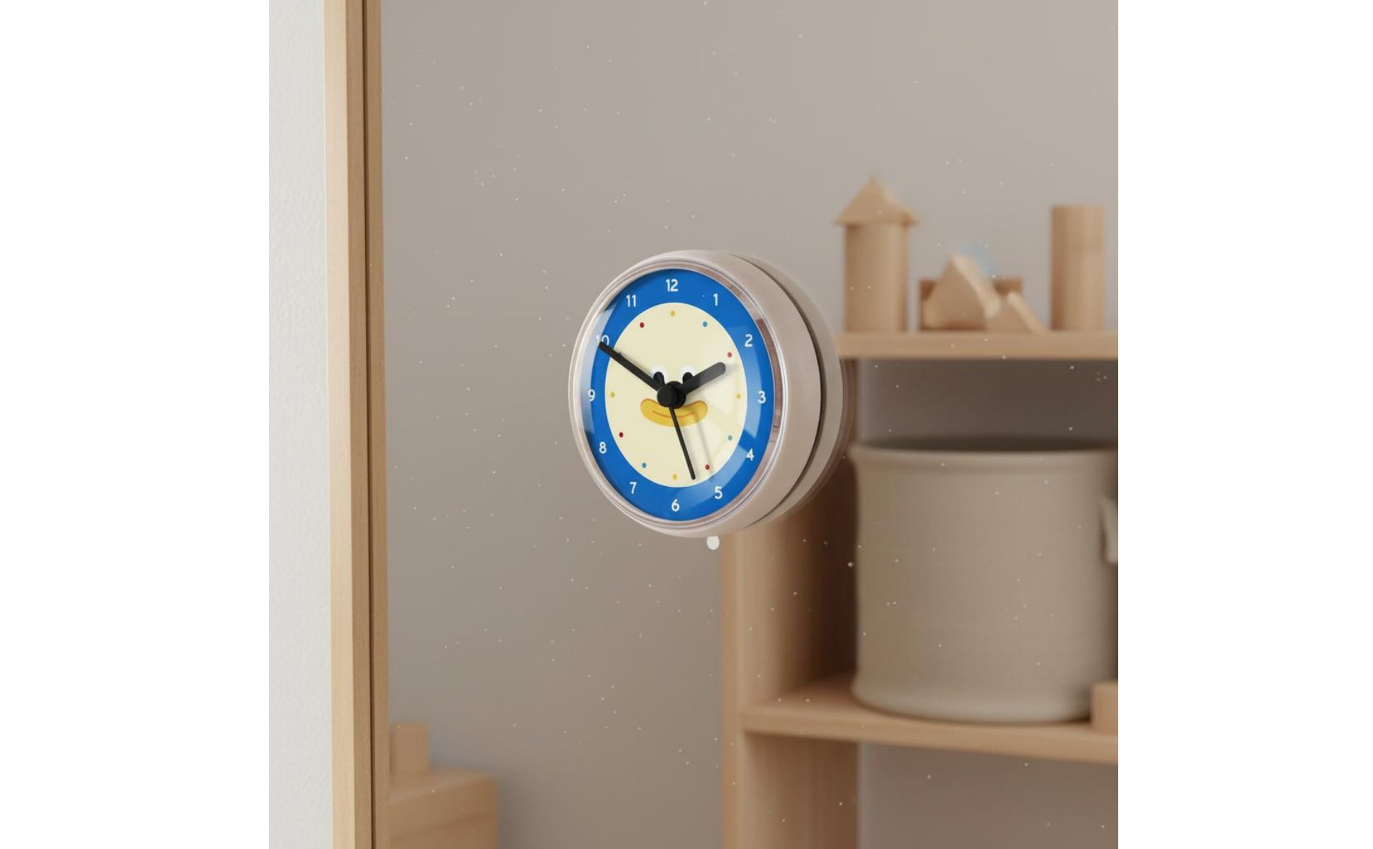 Cute Duck Clock Cartoon Design Waterproof Bathroom Clock Fog-Proof for Bedroom