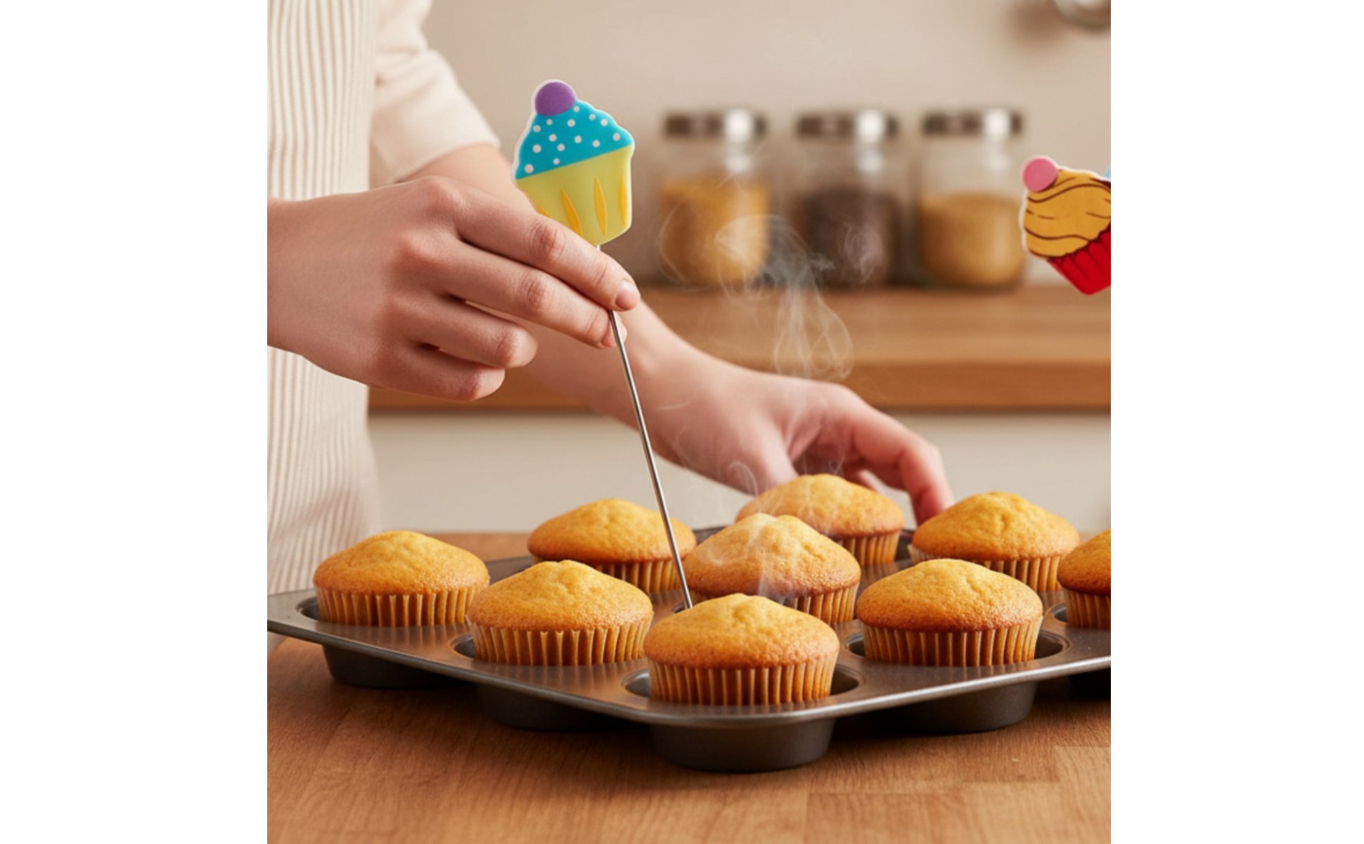 6 Pieces Cake Tester Stick Reusable Stainless Steel Cake Tester for Bakers