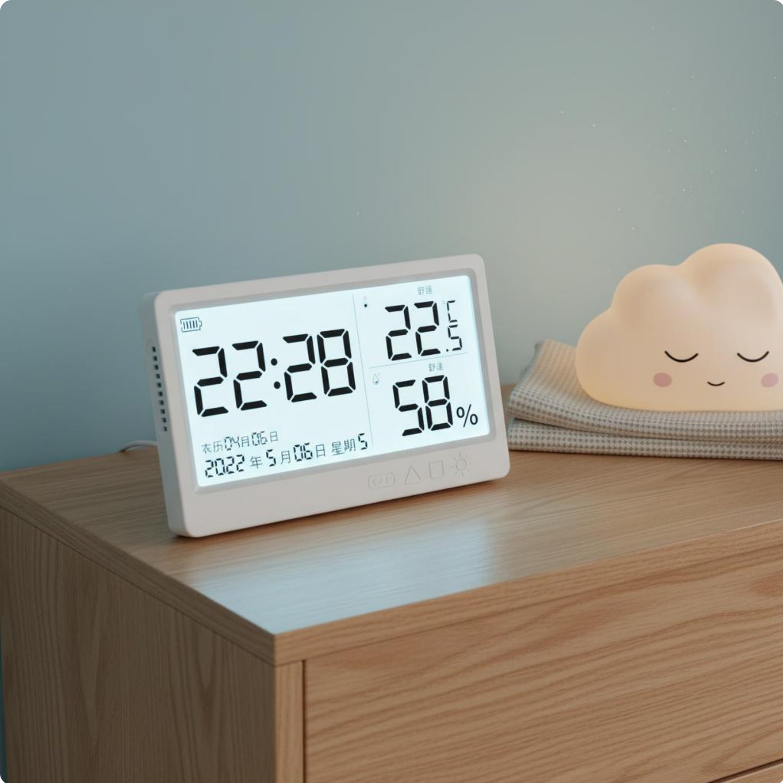Digital Temperature-Hygrometer High Precision Sensor Backlit Digital Hygrometer