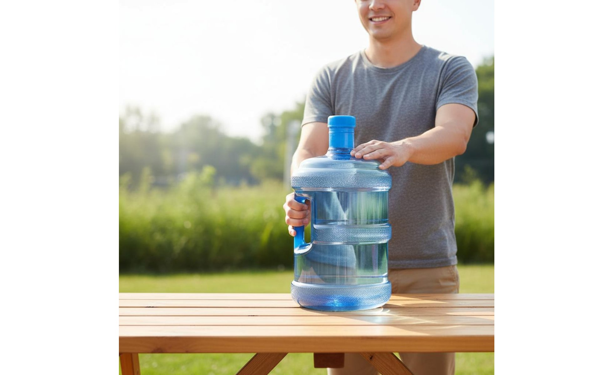 Reusable Water Container with Handle Food Grade Water Dispenser Bottle Safe