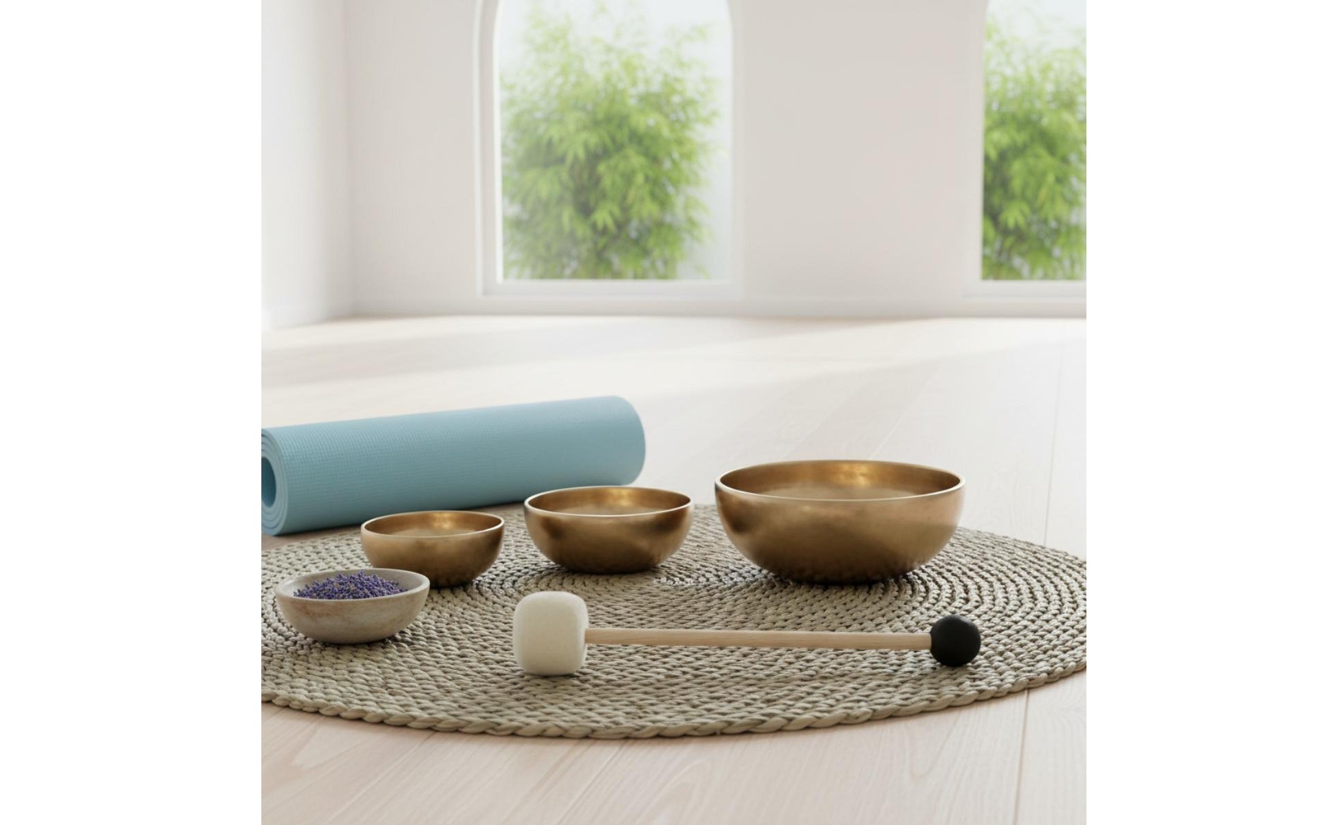 Double-Headed Singing Bowl Mallet for Meditation, Sound Healing