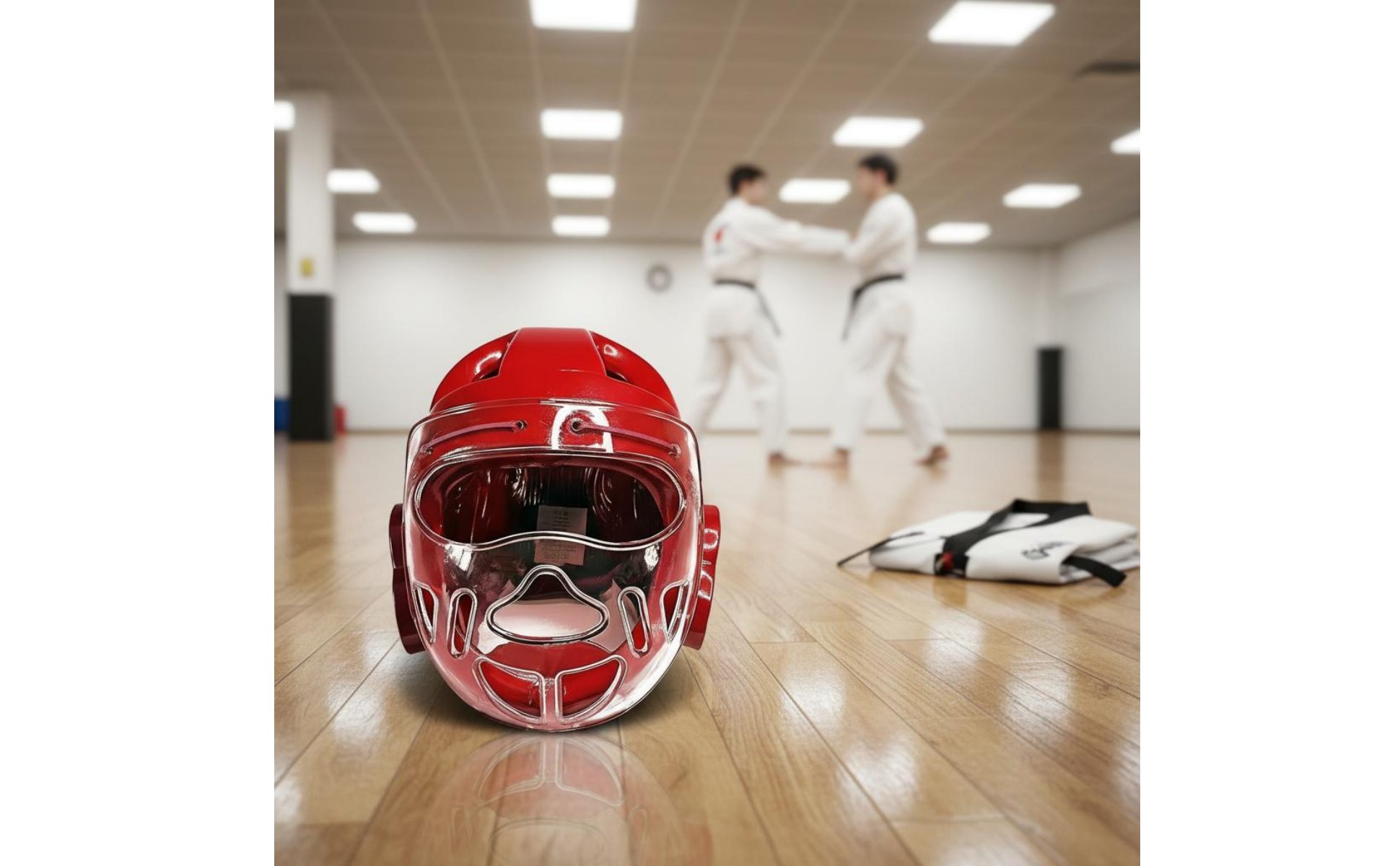 Taekwondo Sparring Helmet Cheek and Chin Protection for Competition, Beginners