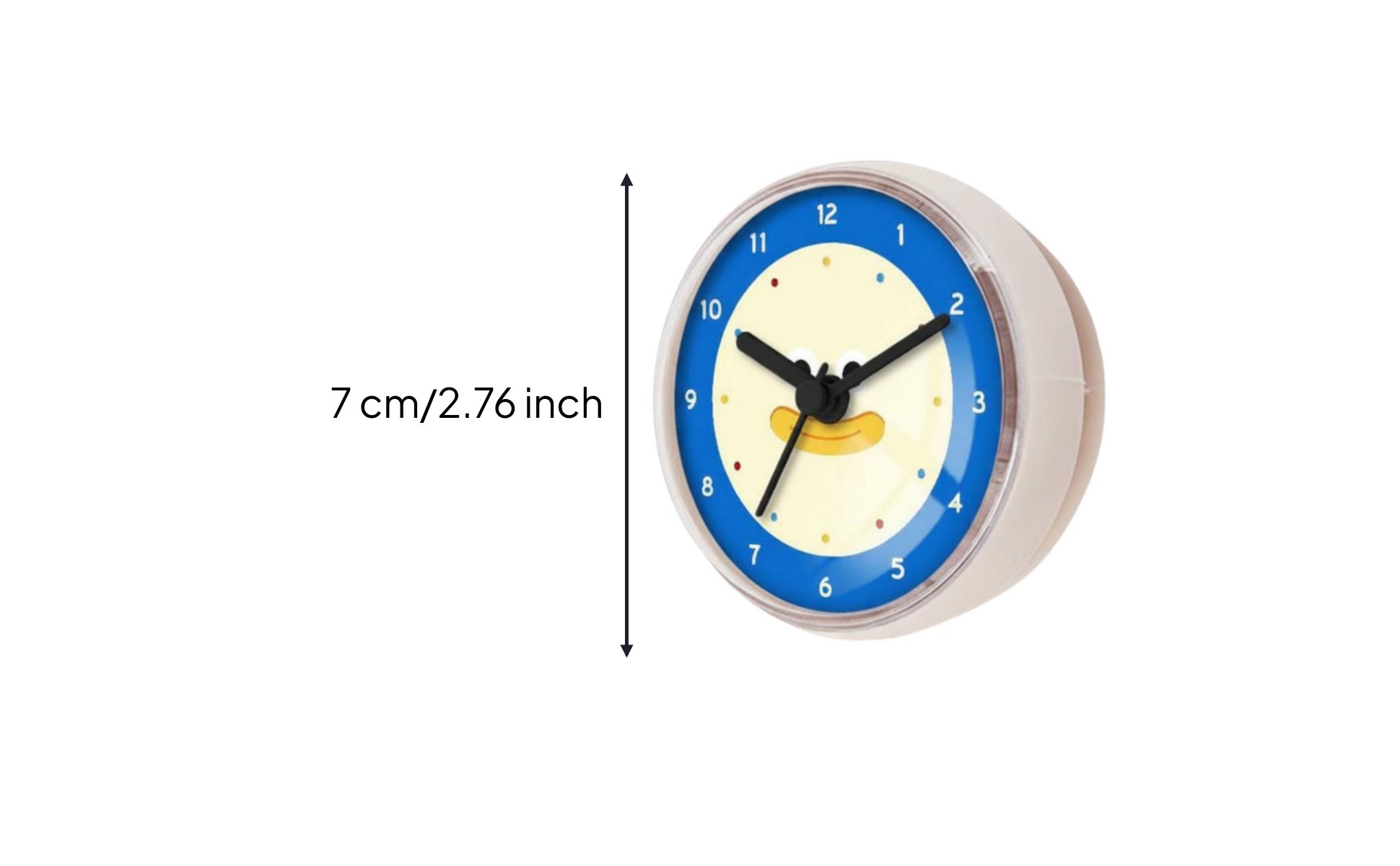 Cute Duck Clock Cartoon Design Waterproof Bathroom Clock Fog-Proof for Bedroom