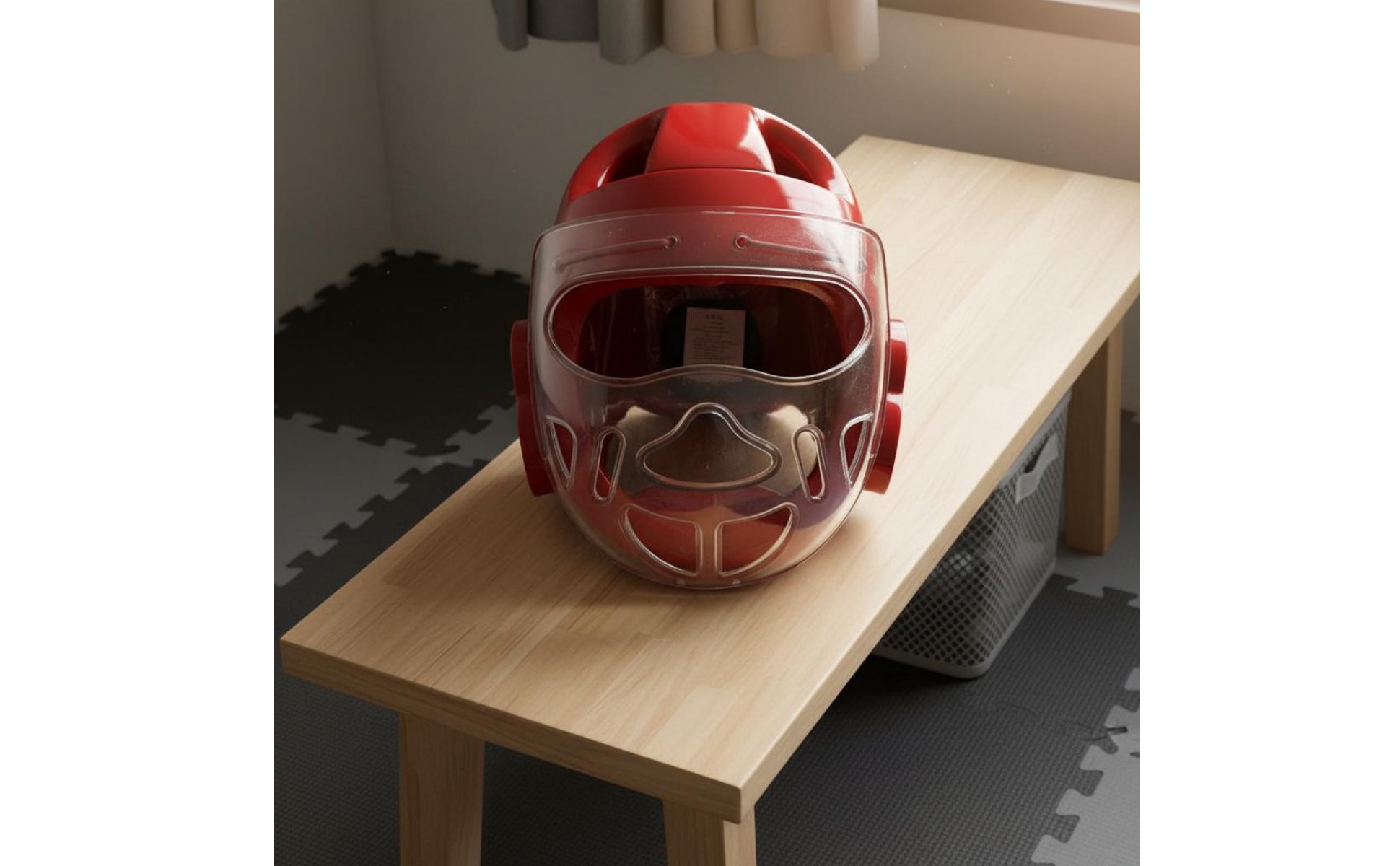 Taekwondo Sparring Helmet Cheek and Chin Protection for Competition, Beginners