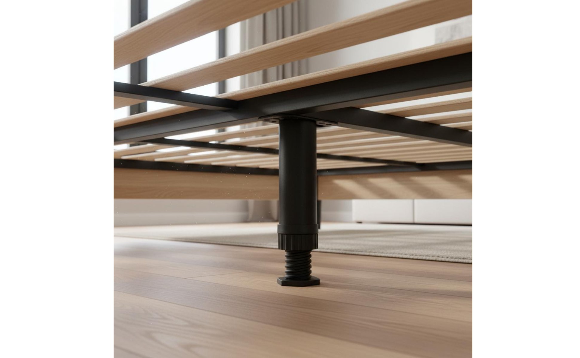 Adjustable Bed Frame Leg Easy Installation Bed Slat Center Support Heavy Duty