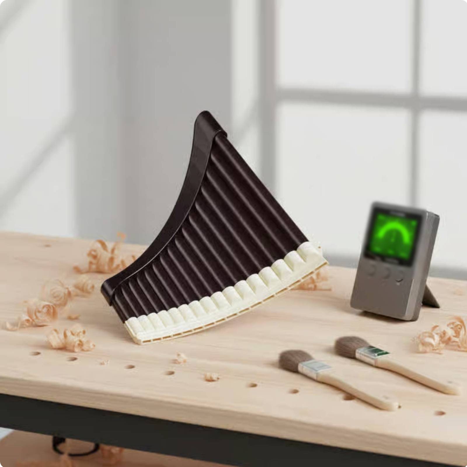 Gebogene Panflöte genau abgestimmte C-Taste Panflöte tragbar für Musikunterricht,