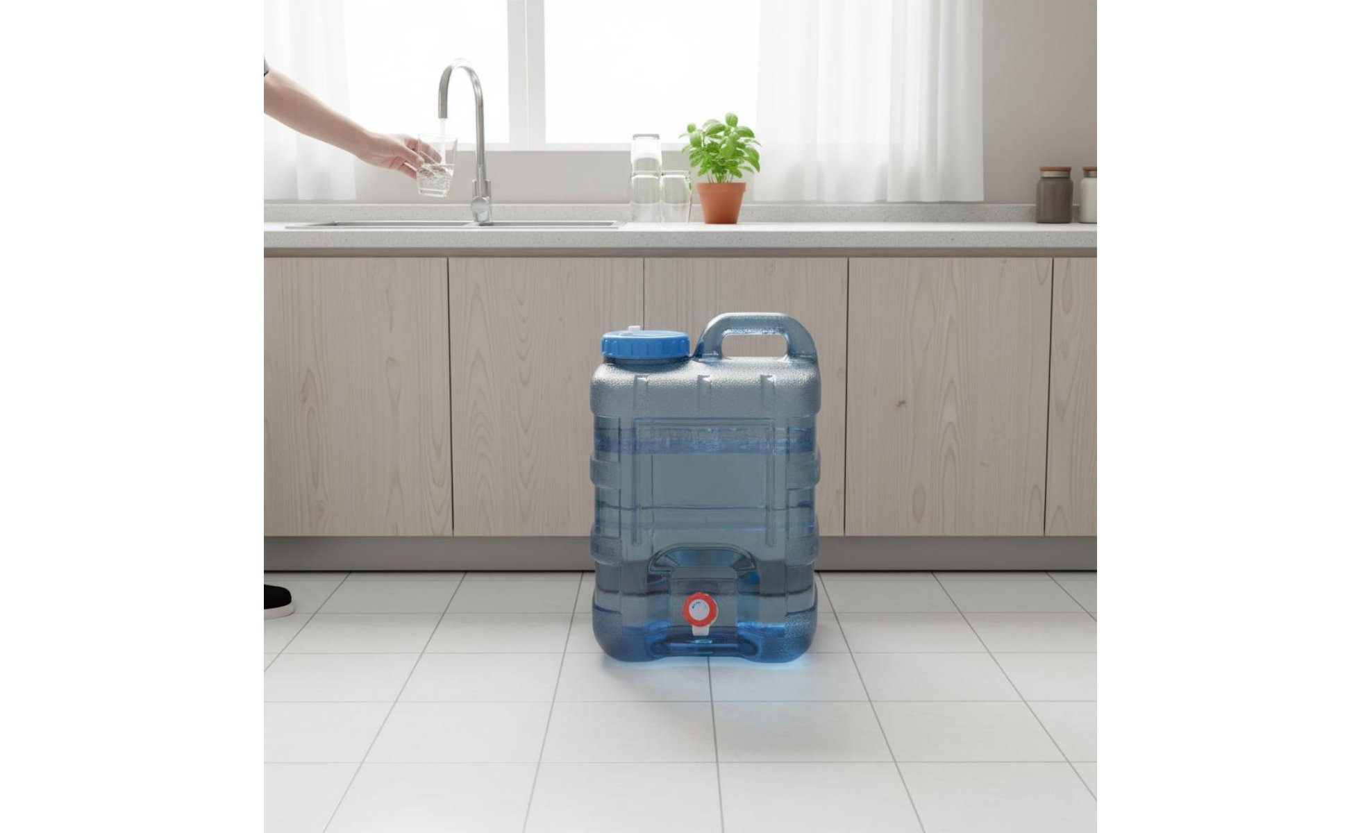 Portable Water Container Built-in Faucet Large Capacity Water Carrier