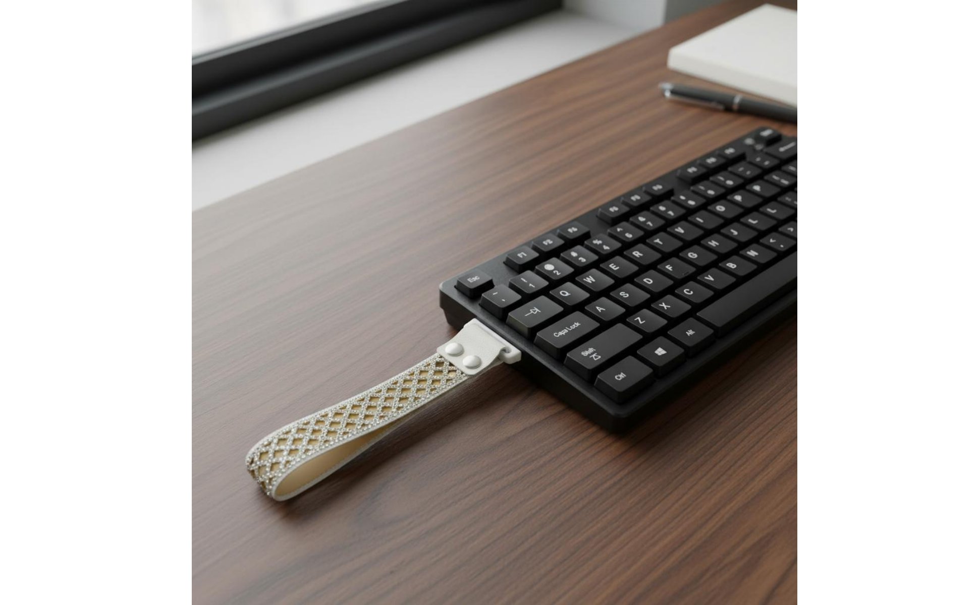Dragonne Décorative Clavier Design Floral Ruban Clavier à Cristal pour Joueurs