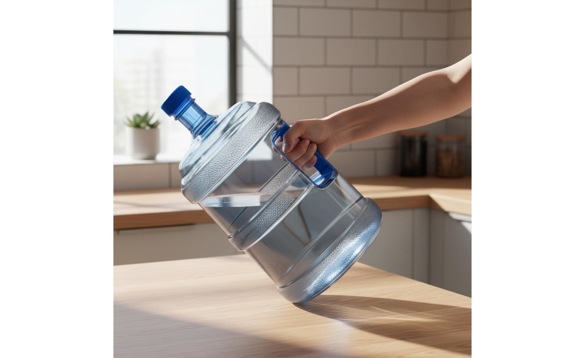 Reusable Water Container with Handle Food Grade Water Dispenser Bottle Safe
