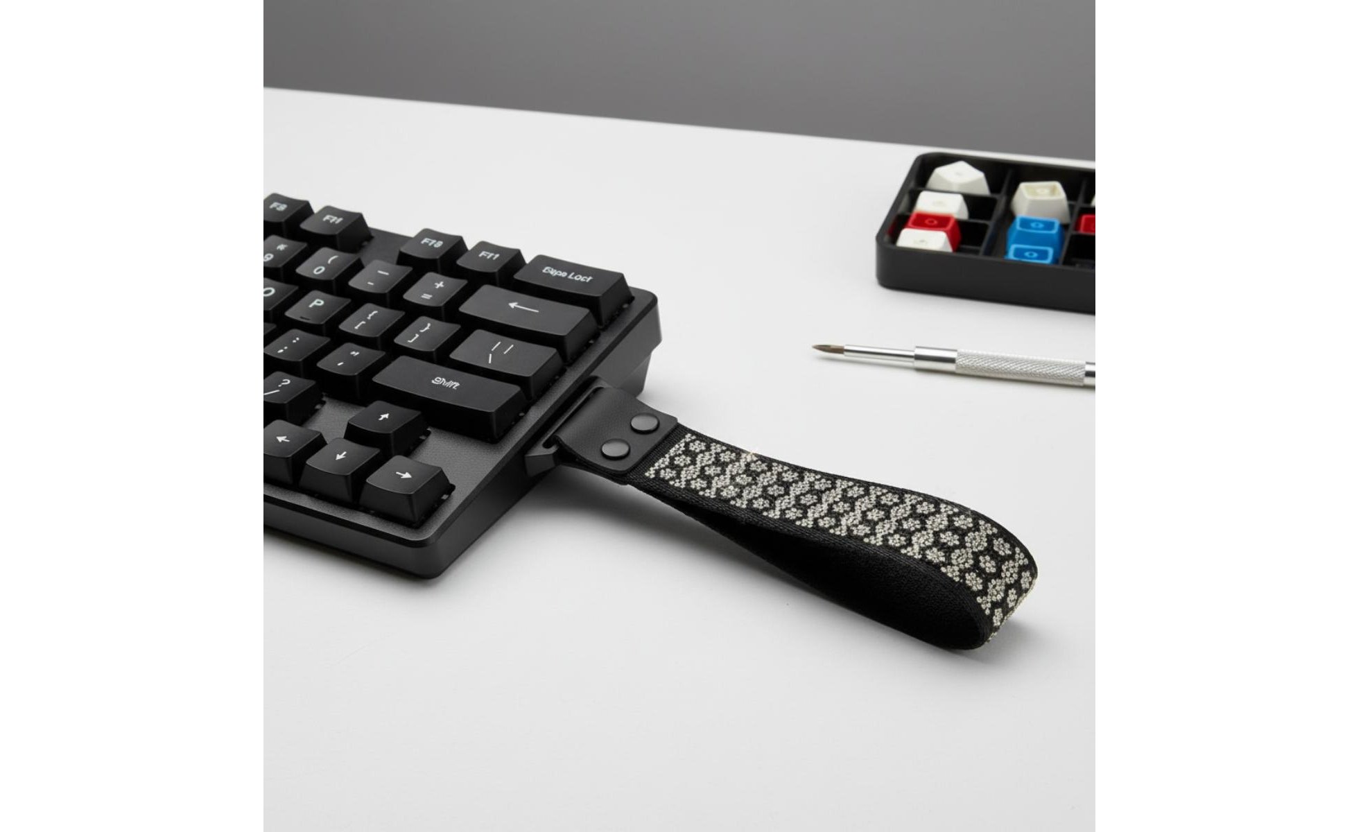 Dragonne Décorative Clavier Design Floral Ruban Clavier à Cristal pour Joueurs
