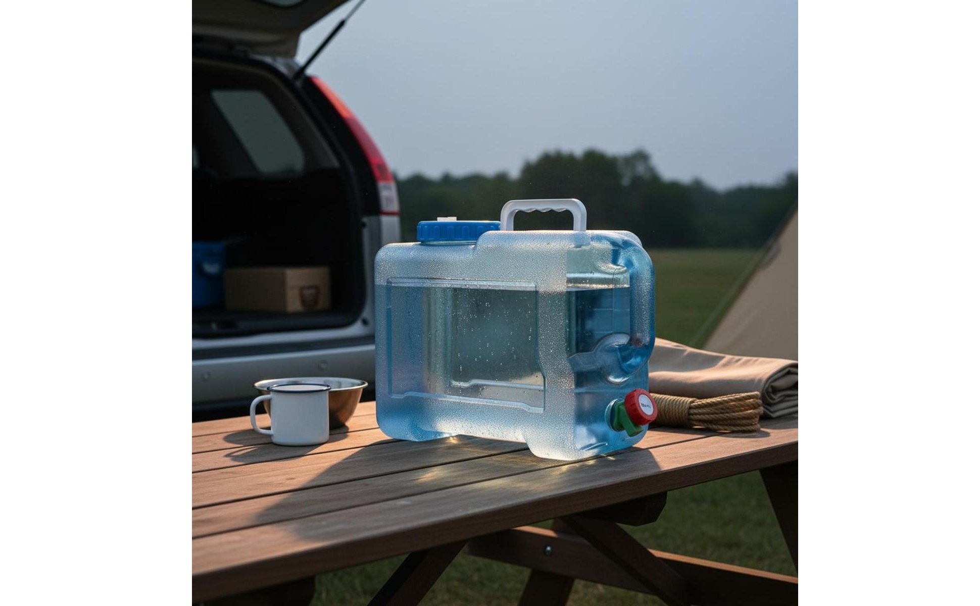 Portable Water Container Built-in Faucet Large Capacity Water Carrier
