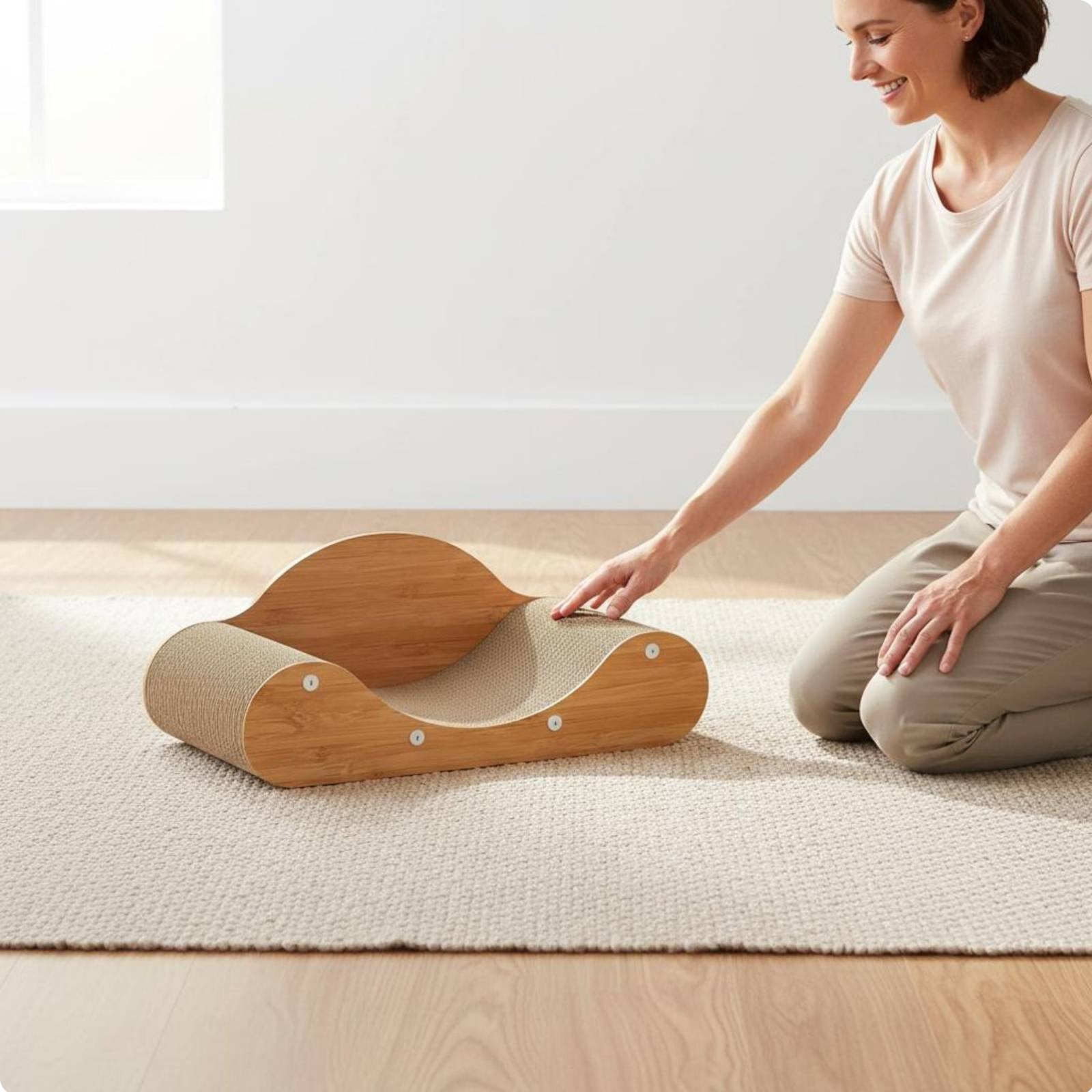 Cardboard Cat Scratcher Bed Long-Lasting Cat Scratcher Lounge Ergonomic Design