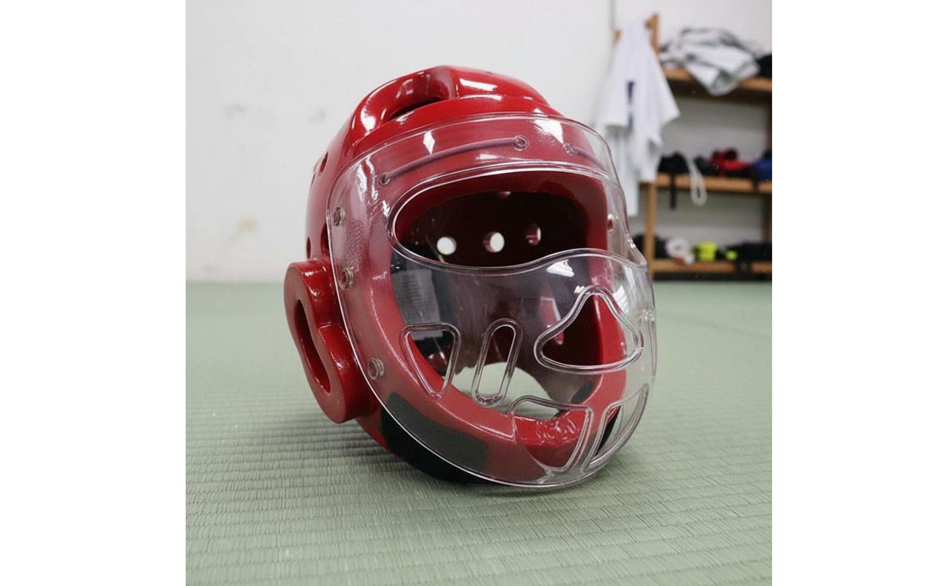 Taekwondo Sparring Helmet Cheek and Chin Protection for Competition, Beginners