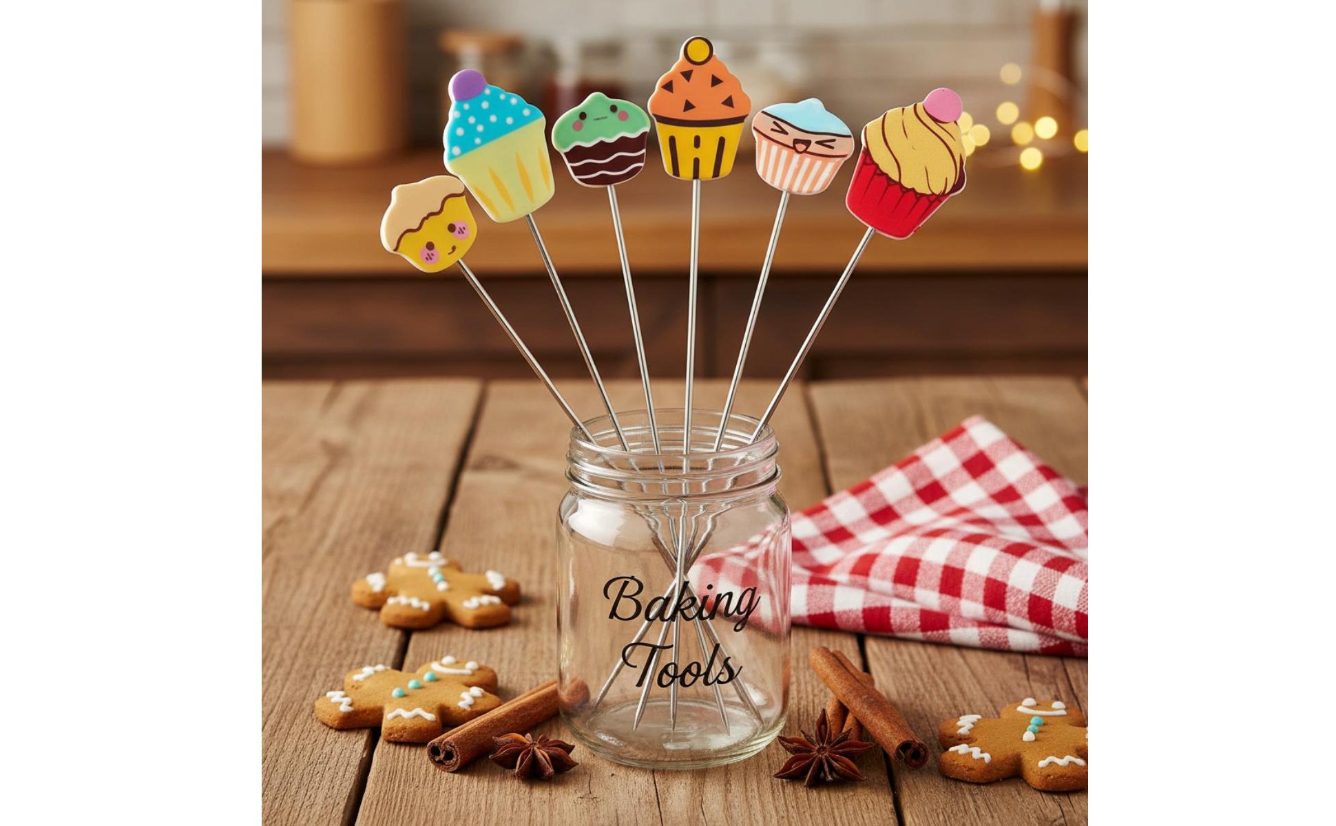 6 Pieces Cake Tester Stick Reusable Stainless Steel Cake Tester for Bakers